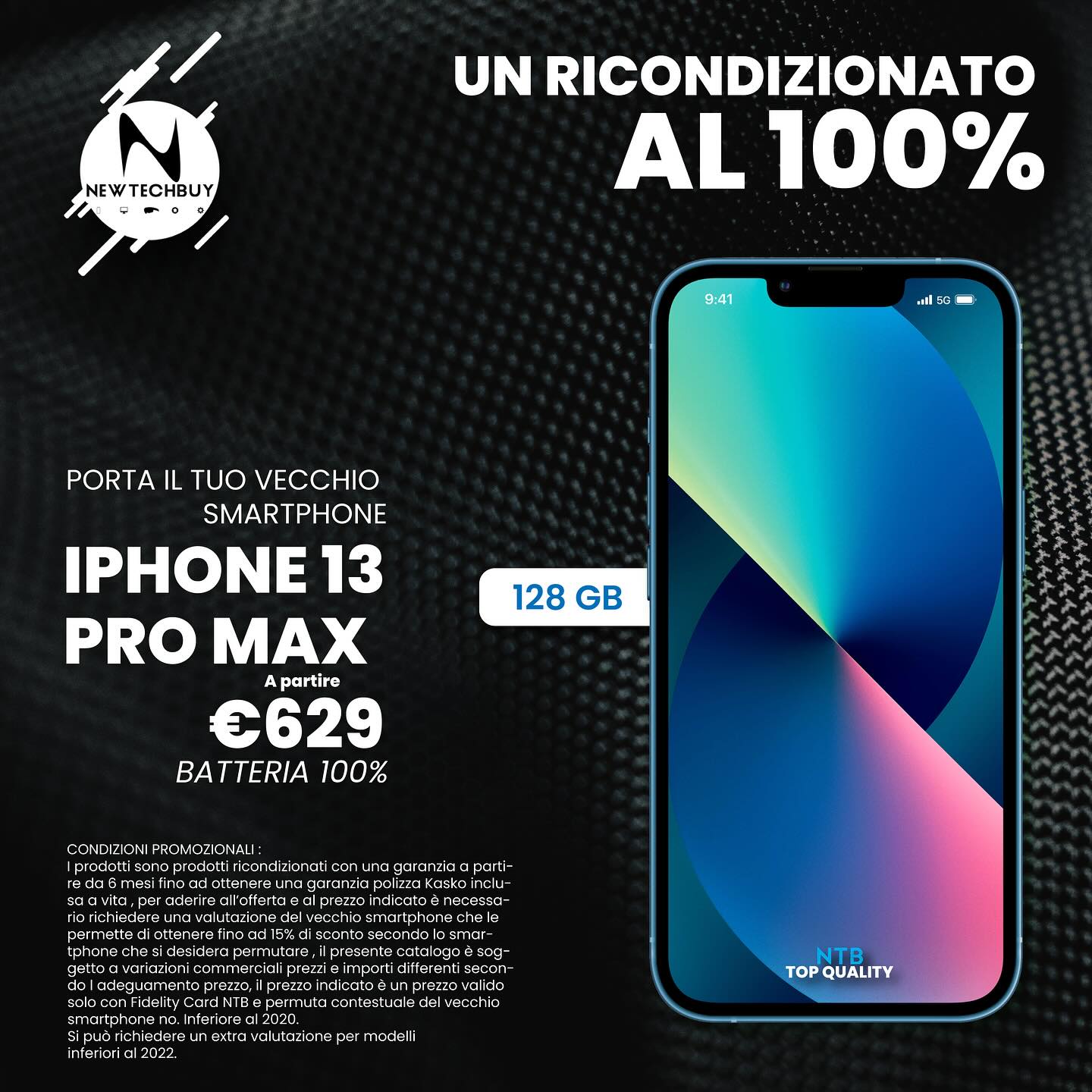 Le Offerte imperdibili non finiscono mai !
Scegli iPhone 13 Pro Max #ripristinato e hai 100% di Batteria e dai un Nuovo look alla tua Quotidianità , Prodotto Garantito A Vita ?
SOLO DA @newtechbuy_official
Vieni a trovarci nel nostro store :
?Viale della repubblica 136/A Cosenza (cs)
?+393473749419
?shop.new-techbuy.it