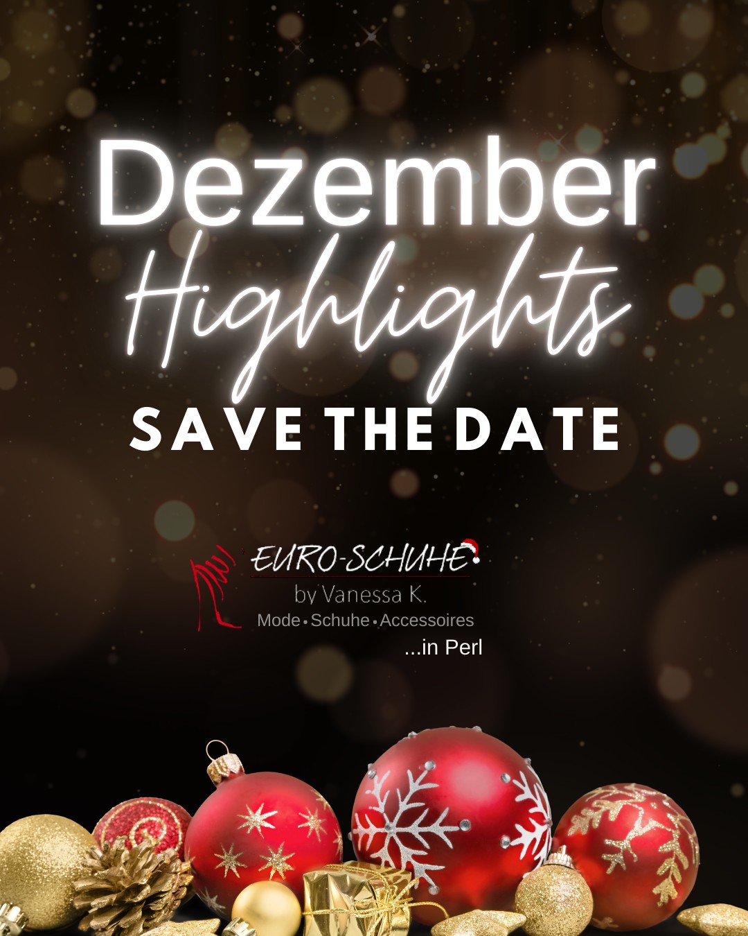 Unsere Dezember-Highlights darfst du nicht verpassen! 🥰
➡Am kommenden Wochenende, Freitag und Samstag, kommt der Nikolaus. Und was hat er für euch im Gepäck?
✨20 % Nikolaus-Rabatt!✨
➡Am 13. Dezember erwartet euch unser Family & Friends Dankeschön-Event.
Wir sind von 10–17 Uhr mit tollen Angeboten und leckerem Winzer-Glühwein für euch da.
Im Anschluss könnt ihr direkt zum 5. Perler Glühweinfest weiterziehen!
Natürlich sind auch unsere Geschenkboxen zu Weihnachten bereits liebevoll für euch eingepackt.
Also, ihr Lieben: Es wird definitiv Zeit für einen Besuch bei uns!
Wir freuen uns auf euch!
Euer Team von Euro-Schuhe by Vanessa K. in Perl
#euroschuheper #perlerglühweinfest #nikolausrabatt #shoppenimsaarland #shoppeninperl #modeliebe #modeboutiquesaarlorlux #luxembourg #saarland #perl #orscholz #saarburg #mettach #remich #schengen #dreiländereck #weihanchtsshopping #geschenkideenzuweihnachten