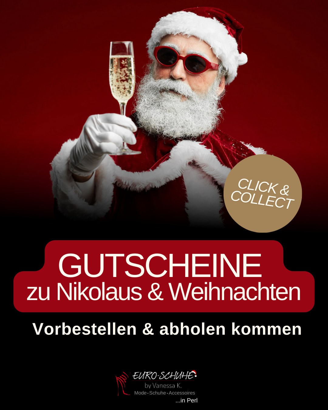 Der Nikolaus steht in den Startlöchern und Weihnachten kommt auch schon in riesigen Schritten auf uns zu.
Eine großartige Geschenkidee sind natürlich unsere Gutscheine! 🥰
Und weil wir wissen, dass die Vorweihnachtszeit ganz schön stressig sein kann: Nutzt unseren Click-&-Collect-Service.
❤Schickt uns einfach eine SMS oder WhatsApp mit eurem gewünschten Gutscheinbetrag und eurem bevorzugten Abholtermin.
❤Wir bereiten euren Gutschein vor: Reinkommen, bezahlen und schnell kann es weitergehen.
❤Natürlich liebevoll verpackt!
Unsere Nummer: +49 177 2466951
#euroschuheperl #perlerglühweinfest #nikolausrabatt #shoppenimsaarland #shoppeninperl #modeliebe #modeboutiquesaarlorlux #luxembourg #saarland #perl #orscholz #saarburg #mettach #remich #schengen #dreiländereck #weihanchtsshopping #geschenkideenzuweihnachten