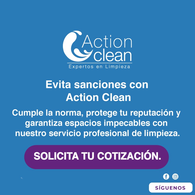 👉 Las consecuencias van desde sanciones económicas hasta la pérdida de confianza de clientes, padres o huéspedes.
La buena noticia es que evitarlas sí es posible.
Con Action Clean, tu establecimiento cumple con todas las exigencias:
✅ Limpiezas profundas periódicas
✅ Protocolos de desinfección
✅ Cronogramas y controles organizados
✅ Personal capacitado y productos adecuados
✨ Garantiza espacios seguros y transmite confianza con Action Clean, tu aliado en limpieza profesional.
#ActionClean #LimpiezaProfesional #Restaurantes #Colegios #Hoteles #Desinfección #AseoInstitucional #HigieneSegura #ControlDeCalidad #PrevenciónDeSanciones #EspaciosLimpios