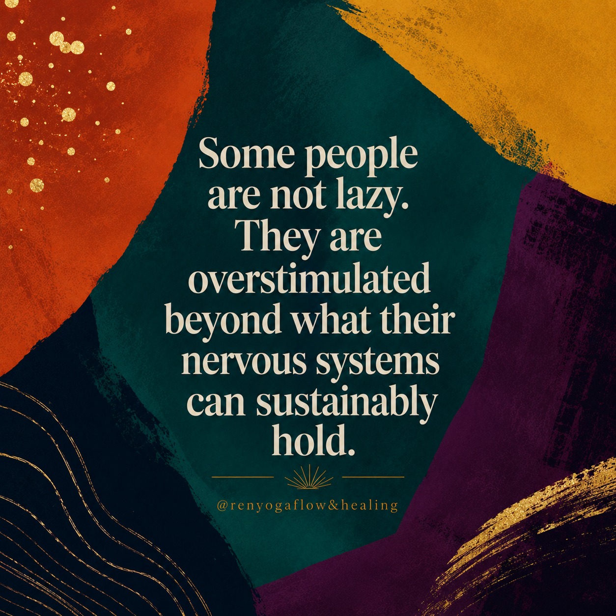 you're not lazy. ❤