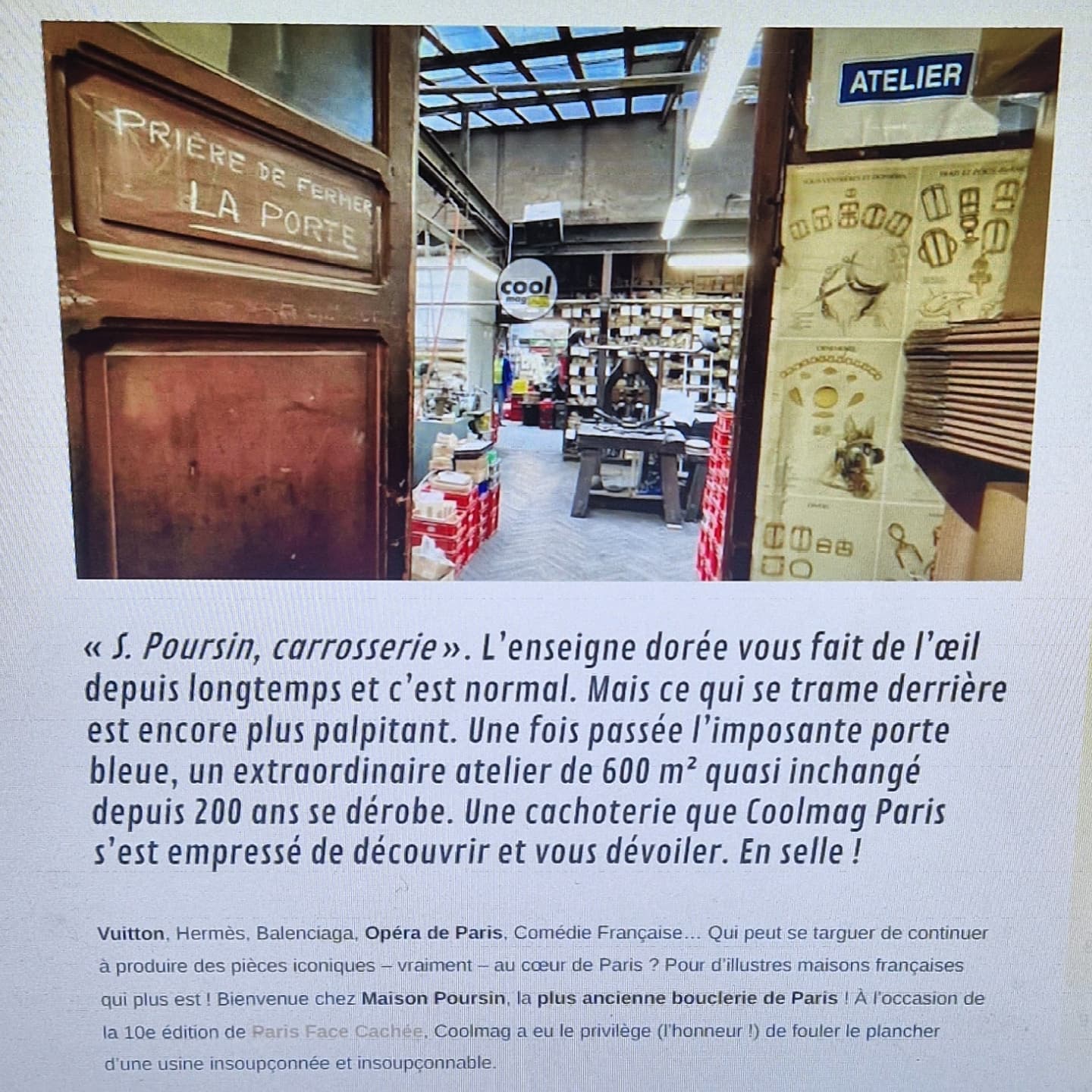 Merci @coolmagparis
Merci Tiana Rafali-Clausse
??
#maisonpoursin #since1830 #passionlaiton #madeinfrance #boucleriepoursin #bouclerie #poursin