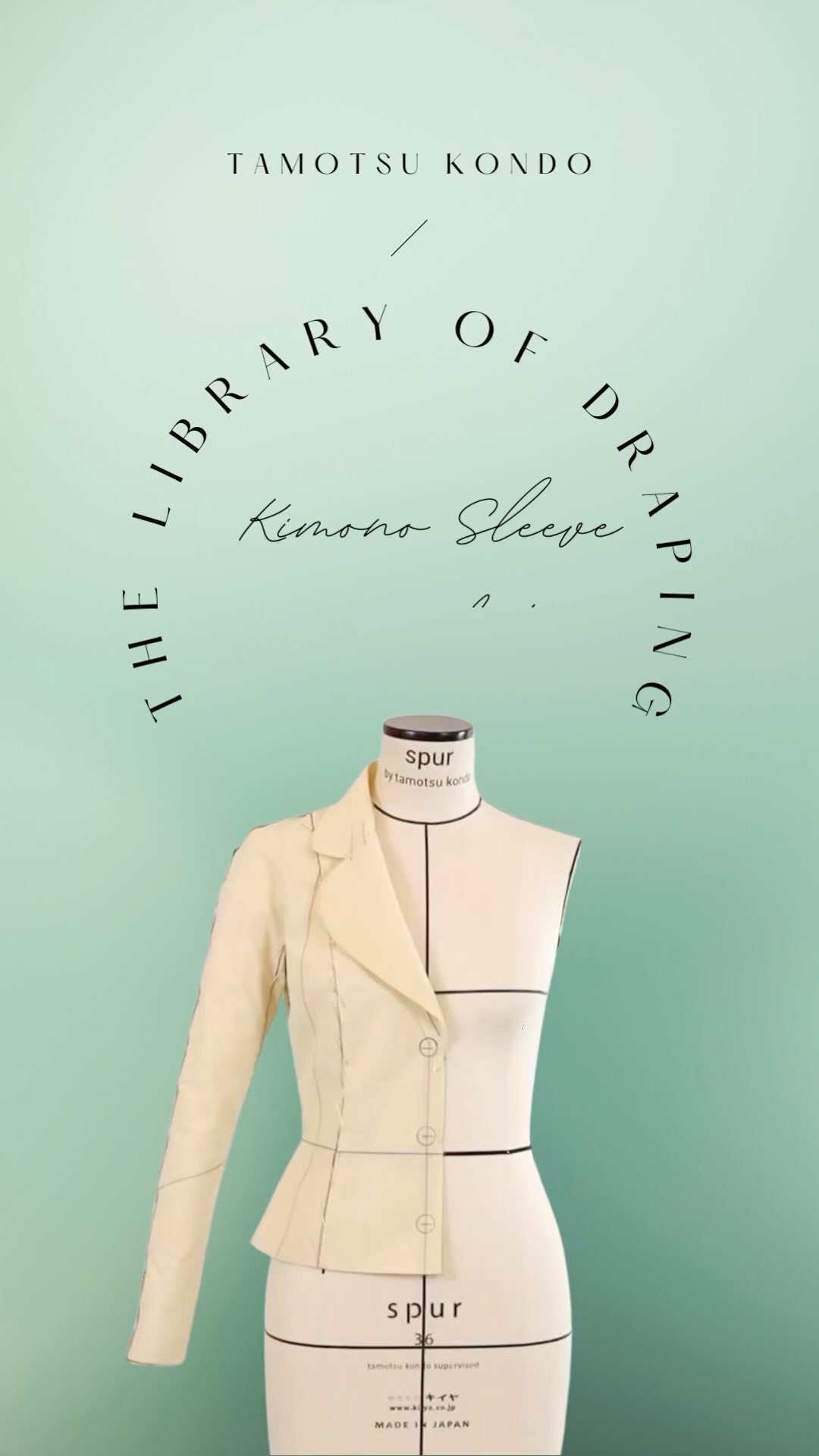 Classic Kimono ? Sleeve Jacket
In this video we will introduce you to a jacket with a kimono sleeve that has a gusset underneath the arm. This sleeve was highly fashionable during the 1940‘s, but started to disappear with the mass production of clothing, as it is technically quite difficult to fabricate. Nevertheless the delicate and beautiful silhouette of this unique sleeve is unmatched by any other. We also paired this jacket with a shawl collar that mimics a tailored collar. The gently curved break line gives a very soft feel to the overall design.
Go to YouTube to watch the full video on The Library of Draping ❤️
#kimonosleeve #1940sfashion #1940s #jacket #patternmaking #draping #drapingtutorial #tamotsukondo #fashiondesign #dressform #spurdressform #shawlcollar