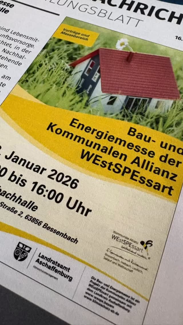 Bau- und Energiemesse 2026
#bessenbach #erneuerbareenergien #wärmepumpe #solewasserwärmepumpe #gespräche #kunden
@gemeinde_bessenbach
