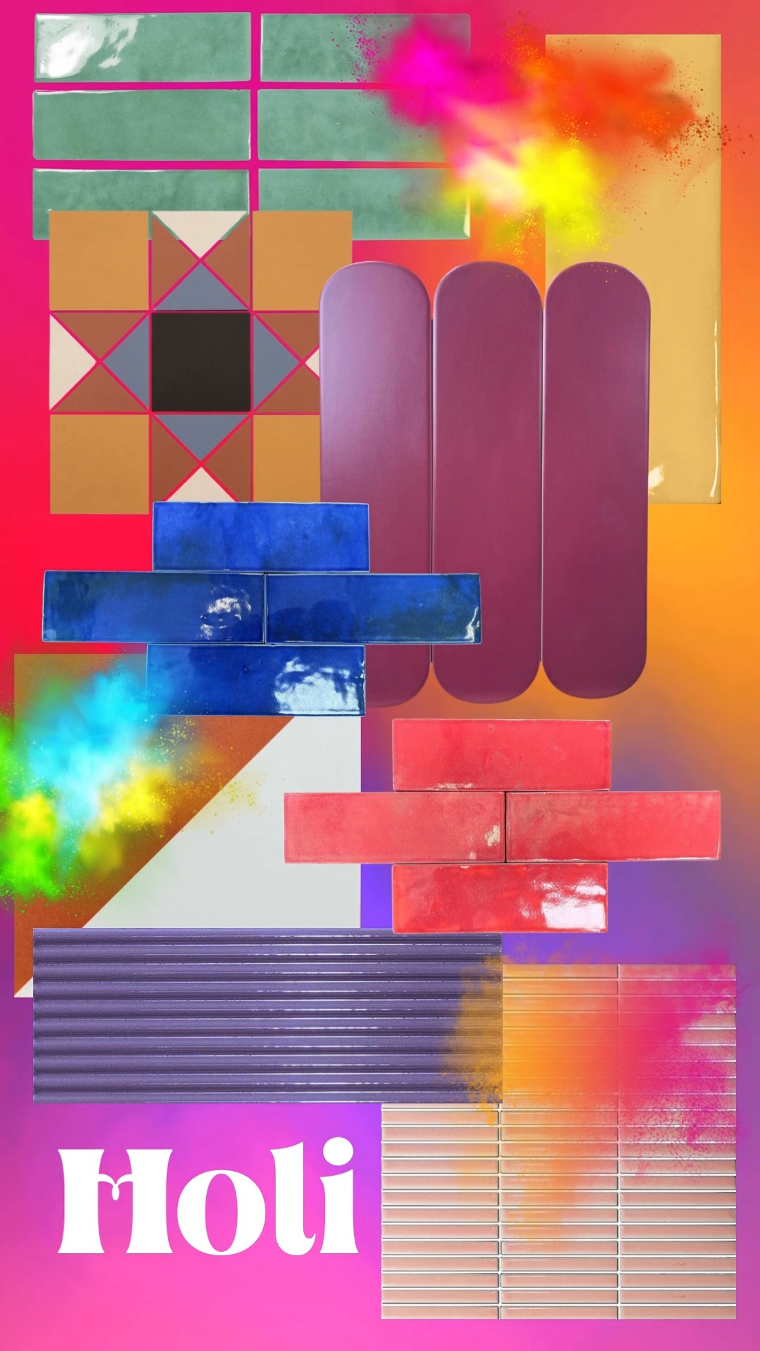 Celebrate Holi with a splash of colour! ?✨ We're showcasing our most vivid shades to inspire your next project. Plus, finding the perfect tile is now easier than ever, shop by colour on our online store and bring your vision to life! ?? #HoliColors #VibrantDesign #TileInspiration #architile #tiles #holi2025