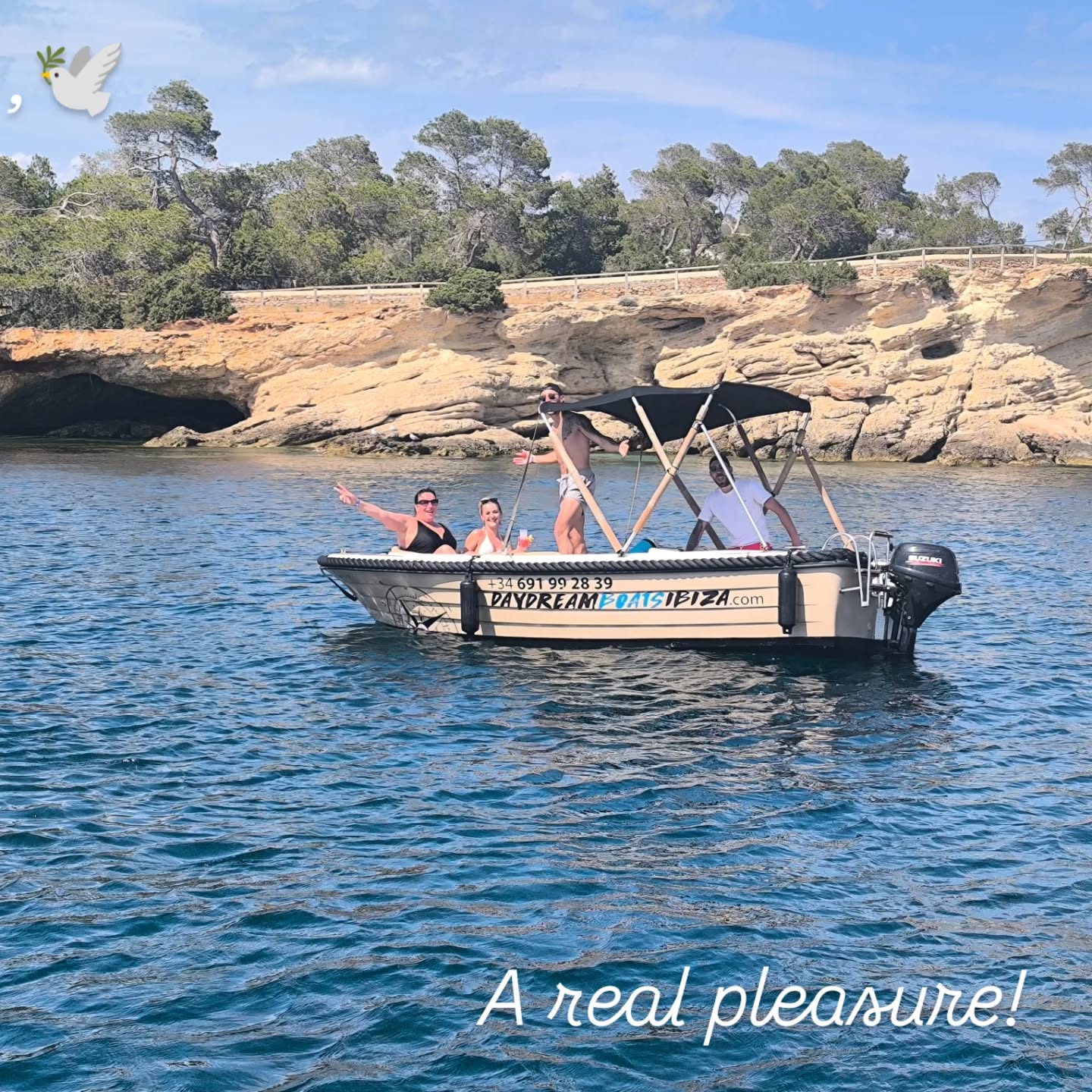 El mar es tan inmenso como los sueños, parecen inalcanzables pero estan frente a nosotros.
? ¡Lanzate a la aventura y navega con ellos, tu gente! Vive las posibilidades que esta experiencia proporciona.
?️No dejes de descubrir el horizonte ibicenco mientras te guía el viento navegando sobre sus aguas.
♥️Chicos gracias por confiar en nosotros, un verdadero placer conoceros.
___________________________________
✨The sea is as immense as dreams, they seem unattainable but they share the same essence.
? Go on the adventure and sail with us! Live the possibilities that this experience offers.
?️Don't stop to discover the Ibiza horizon while the wind guides you as you navigate over its waters.
♥️Guys, thank you for trusting us, a real pleasure to meet you.
#boatsibiza #vacacionesibiza #calabassa #ibizaboatservice #ibizaplaya #ibizasunset #ibizalove #ibizaatardecer #ibizaexpert #ibizarestaurant #ibizastyle #calacompte #ibizaexplore