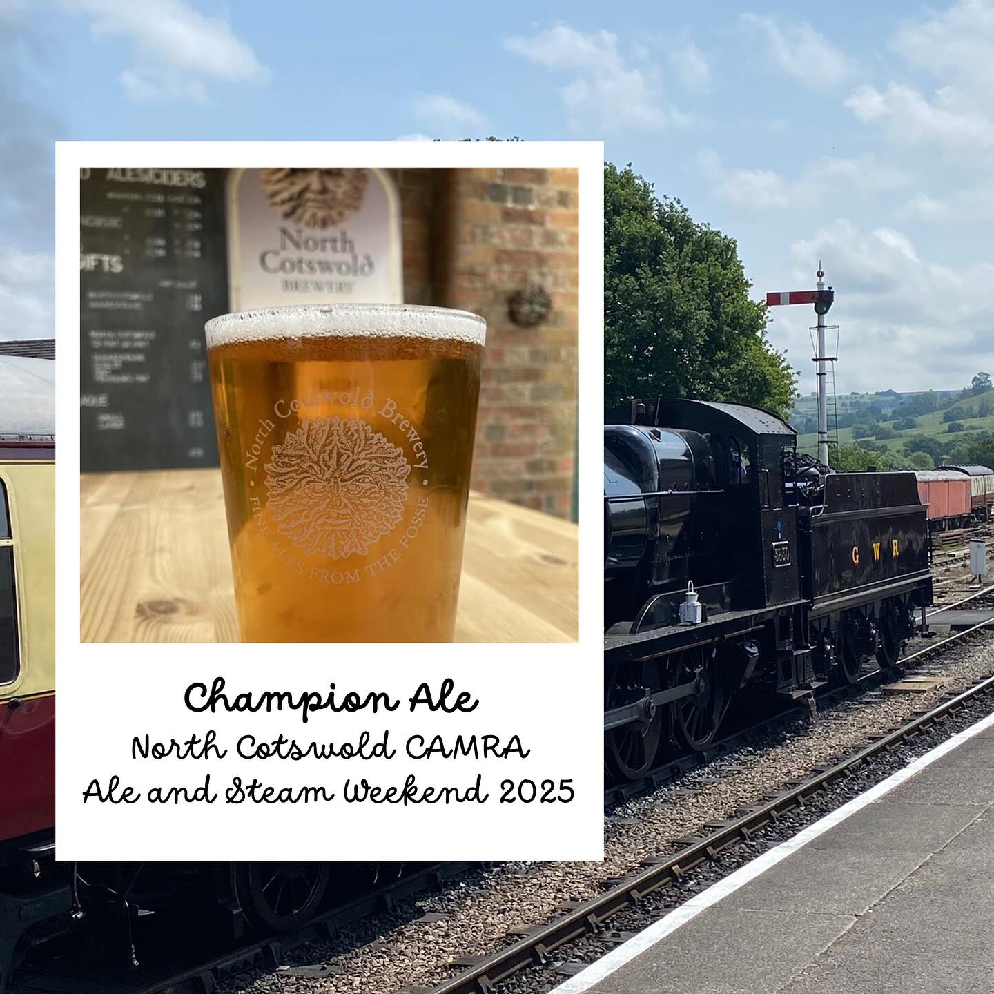 Full steam ahead ???
?Our Summer Solstice triumphs ? winning Ale of The Festival @ the North Cotswold CAMRA Ale & Steam festival
look ? out for this festival in 2026 and pop a note in your diary! such a great weekend ?
#northcotswoldcamra #caskales #indiebeer #gloucstershirewarwickshiresteamrailway #steamtrains