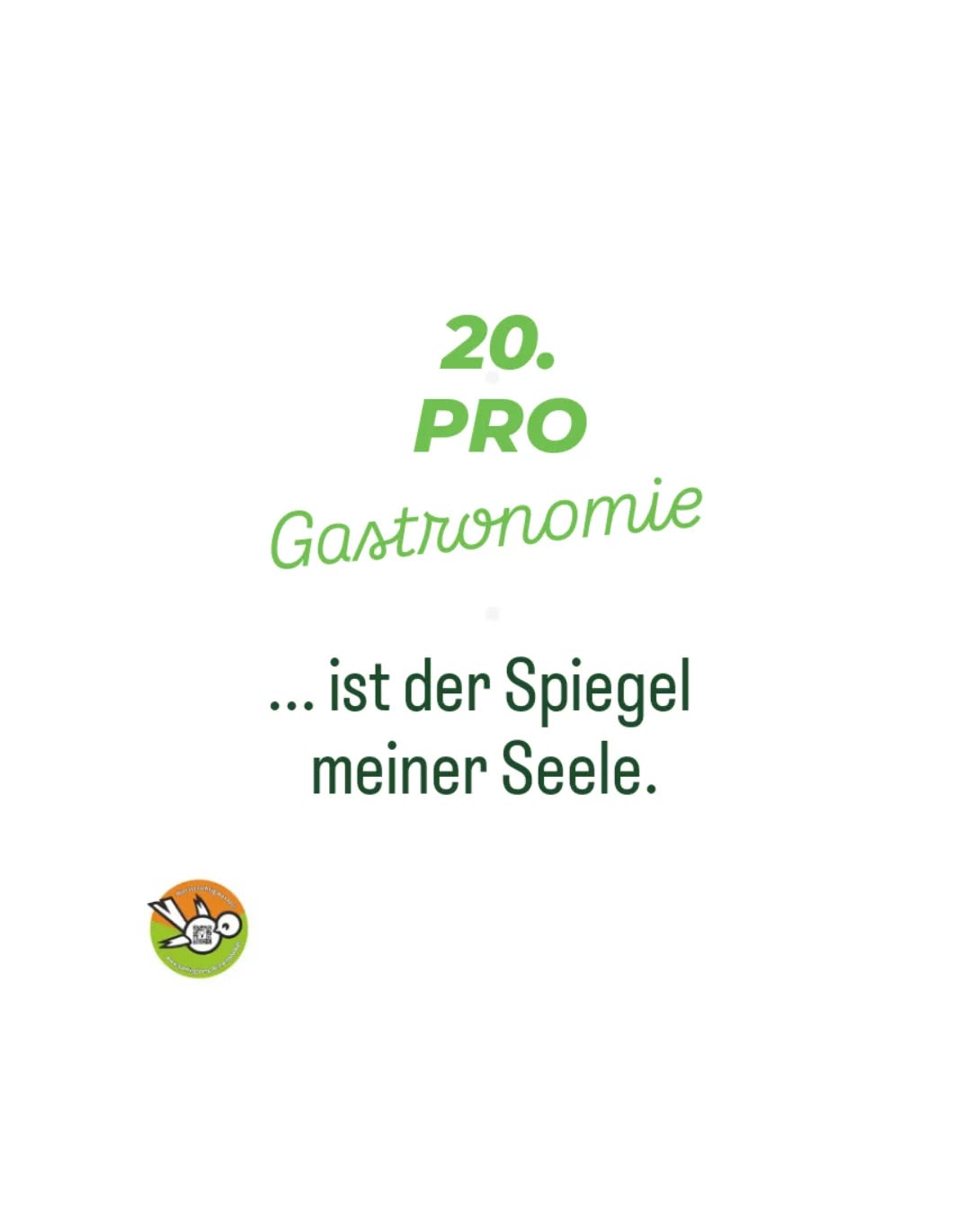 Die Welt ist so bunt. Die Welt ist so schön.
DANKE.
Wir stehen für WiLD?ViTAL?REGiONAL
und investieren unser ? in Bildung.
Gönnerprojekt
www.sperlingsberg.de/lernort-goenner
Schreib mal...
Was bedeutet für Dich die Gastronomie?
...oder lass einfach ein ❤️ da.
#dankeschön
#thankyou
ProGastronomie
#GastronomieMitHerz
#WirLiebenGastro
#GastroKultur
#GastroPower
#GastfreundschaftLeben
#MehrAlsEinBeruf
#ZukunftGastronomie
Für regionale & nachhaltige Gastronomie
#RegionalGenießen
#EchtRegional
#HeimatAufDemTeller
#GastroMitVerantwortung
#SlowFoodBewegung
#GastroWertschätzen
#OhneTeamKeinService
#GastroHeldInnen
#StolzAufGastro
#MehrAnerkennung
#GastronomieIstSystemrelevant
#LokalStattGlobal
#GastroIstMehr
#ZeigtGastroStärke