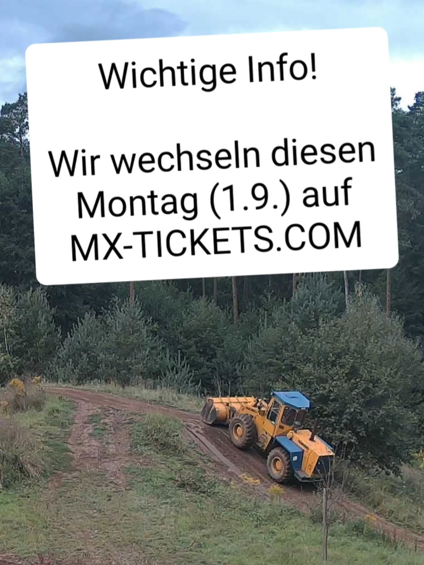 ? Wichtige Info zur Anmeldung
Ab Montag, den 1. September, wechseln wir von der bisherigen Plattform Sportmeo zu mx-tickets.com!
Wir freuen uns, mit dem neuen System eine Lösung zu nutzen, die sich bereits bei vielen Cross-Strecken bewährt hat.
Link zur neuen Anmeldung:
mx-tickets.com/mscpegnitz