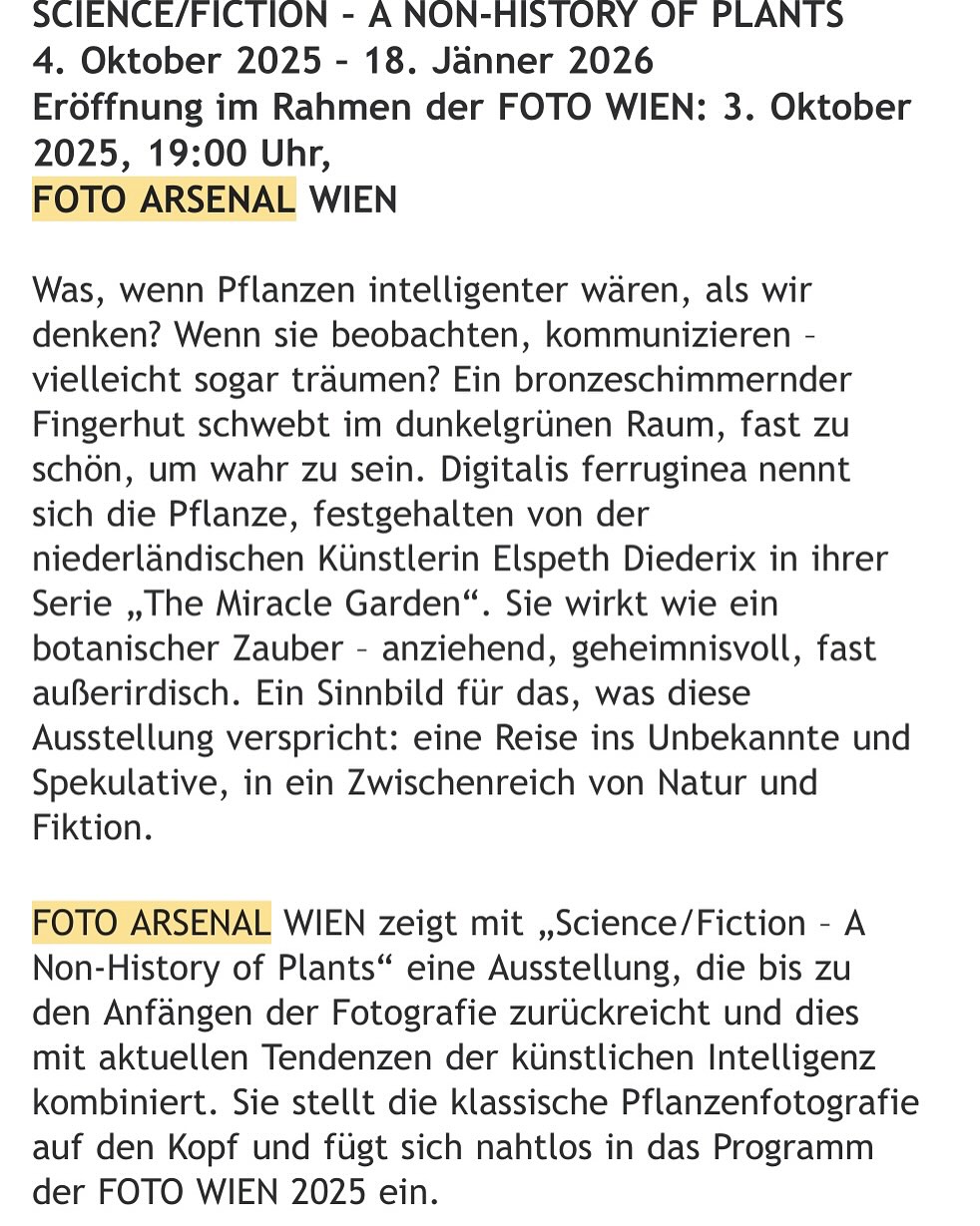 2DF mit dem Projekt #A NON-HISTORY OF PLANTS zur Ausstellung im Foto Arsenal Wien #arsenalwien #fotowien2025 #fotowien #zukunftgestalten #blumenfoto #themiraclegarden #floristikwerkstatt