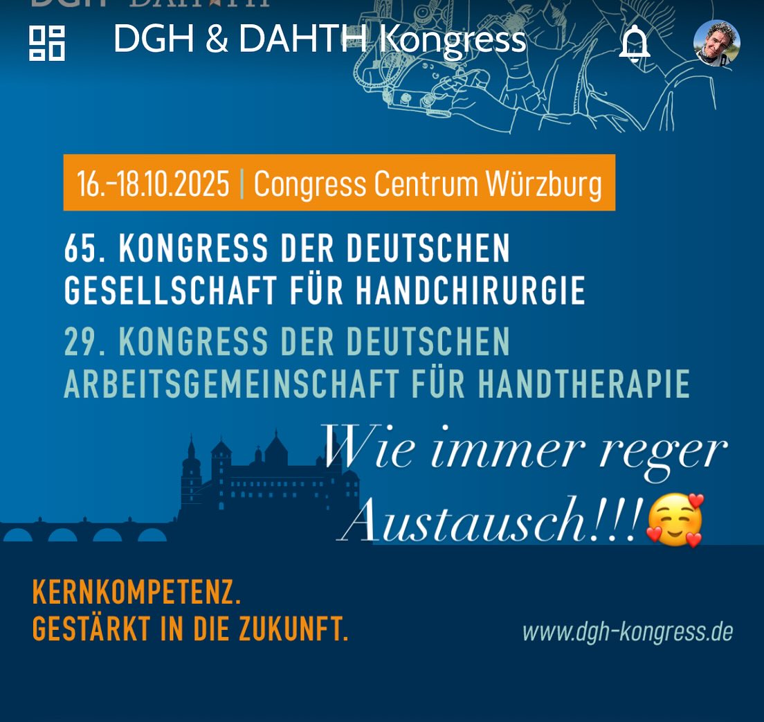 DGH Kongress 2025 in Würzburg! ? Frau Dr. Donner und Herr Hettwer haben dieses Jahr gemeinsam den hervorragenden Beiträgen ?️der Kollegen aus ganz Deutschland gelauscht ?? um unseren Patienten mit den neusten Therapien ? und Erkenntnissen zu versorgen! #Handchirurgischeszetrumhannover #orthopädie #hannover #osteopathie #sportmedizin #handchirurgie #HZH #mhh #medizinischehochschulehannover #ambulantesoperieren #plastischechirurgie #unfallchirurgie #ästhetischechirurgie #durchgangsarzt #dgh #dghwürzburg