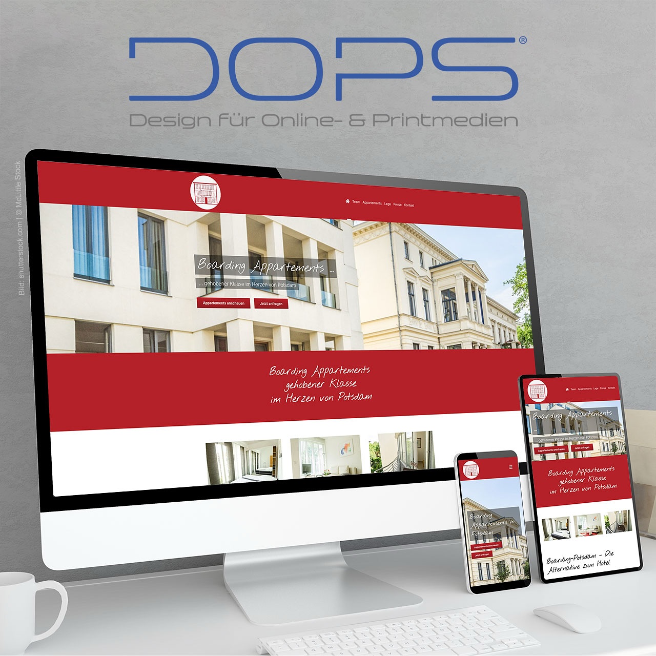 Die Website unter www.boarding-potsdam.de musste neu aufgebaut werden, da es keine Updates mehr für das verwendete Content-Management-System gab. Die aktuellen Webserver unterstützten so die Programmierung nicht mehr. Wir haben uns bei der Erstellung am bisherigen Design orientiert und die gesamte Website mit WordPress neu aufgebaut. Die Domain und das Webhosting wurden auf unseren eigenen DOPS-Webserver verlagert.