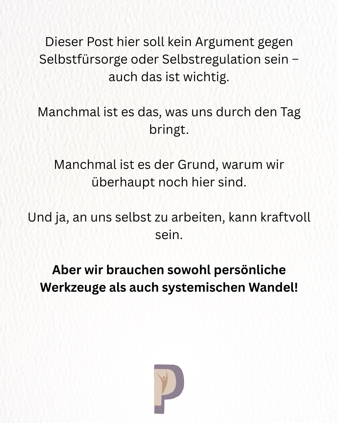 Wie Menschen dafür pathologisiert werden, dass sie von einer Welt betroffen sind, die objektiv krank ist... Mentale Gesundheit ist ein wichtiges Thema. Leider neigen wir gesellschaftlich immer noch dazu, die Verantwortung für psychische Gesundheit einzig beim Individuum abzuladen. Aber niemand von uns ist eine Insel und steht für sich allein. Wir sind alle in viele verschiedene Systeme eingebunden. Und oft liegen dort auch die Ursachen für "psychische Erkrankungen". Vielleicht findet dich dieser Post ja genau zur richtigen Zeit. #keinmindsetproblem #Nervensystem #PsycheUndKörper #AutonomesNervensystem #Traumaheilung #InneresGleichgewicht #Selbstregulation #Stressbewältigung #PsychischeGesundheit #InnerBonding #Achtsamkeit #EmotionaleGesundheit #systemisch