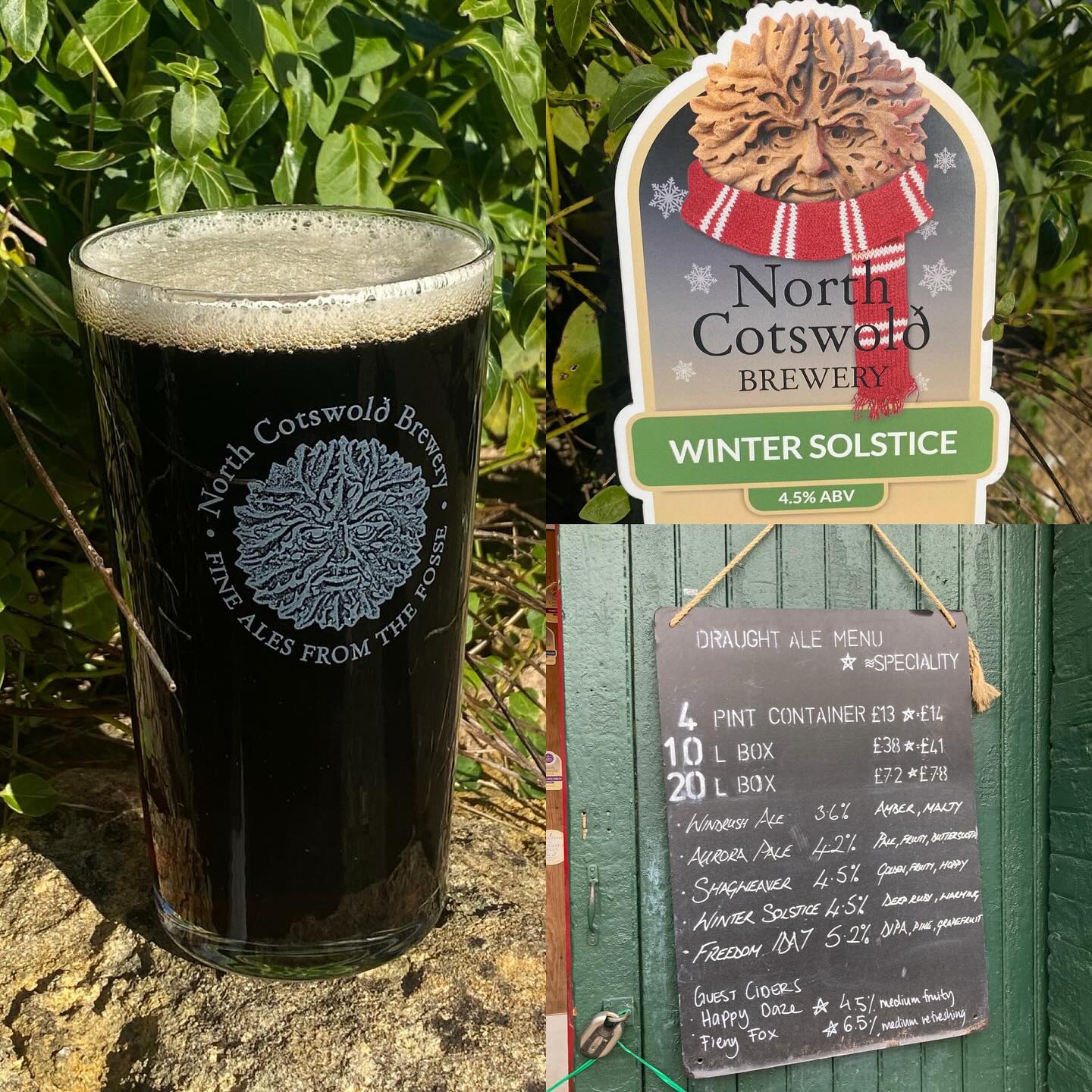 Feeling the chill ❄️
check out our WinterSolstice ?
beautiful deep ruby warming pint ?
Available now ?
Also check out our draught menu for the weekend ?