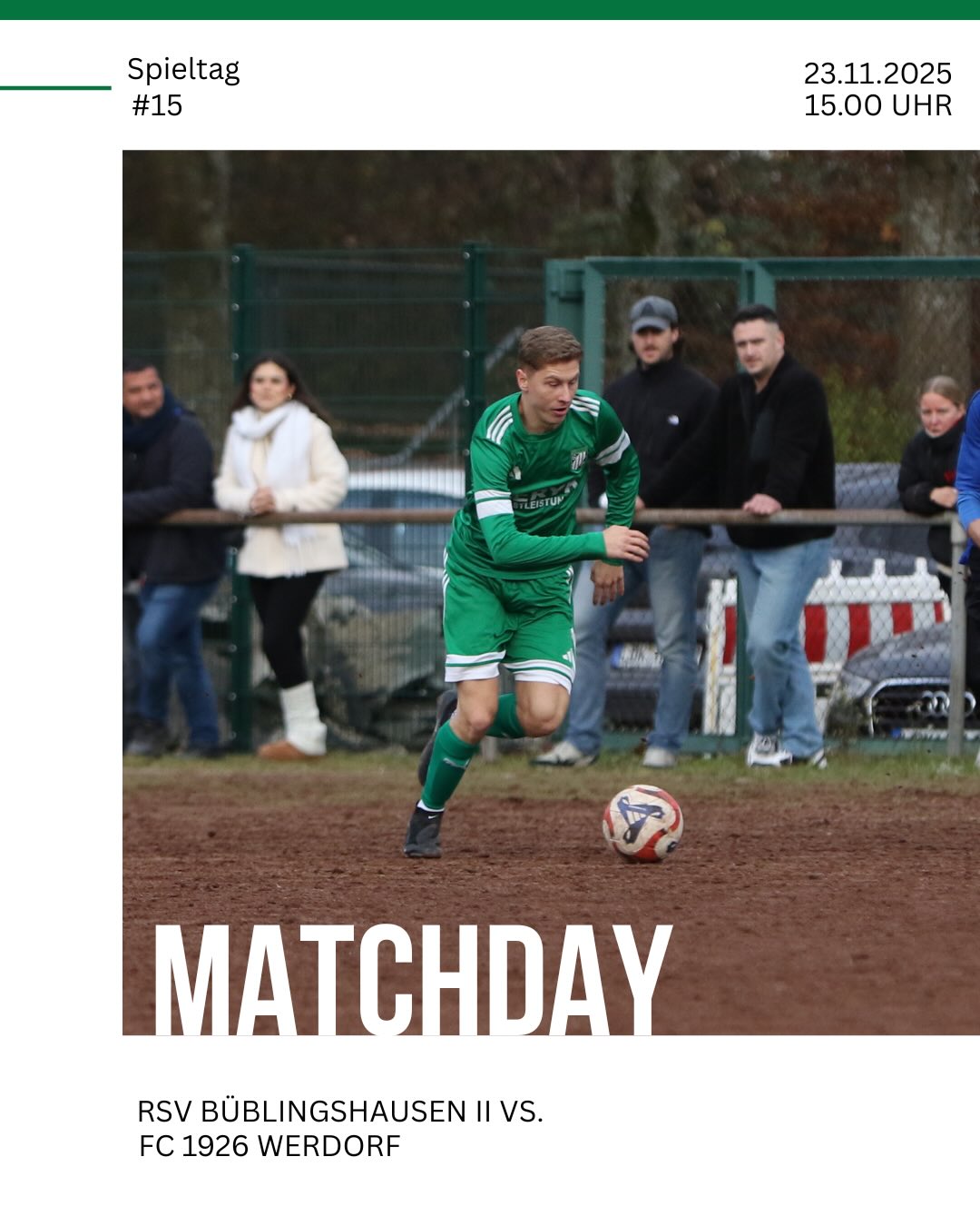 Matchday!
•
Auch die erste Mannschaft ist in Büblingshausen gefordert und will zurück in die Erfolgsspur. Dabei liegt der Fokus vor allem auf der Offensive, welche gegen den VFB zu schwach war. Unsere Jungs werden alles für den Auswärtssieg geben, um sich dadurch weiter vom RSV zu entfernen!
•
•
#fc1926werdorf #fcwerdorf #fcw #seit1926 #kreisliga #kreisligaromantik #kreisligafussball #fussball