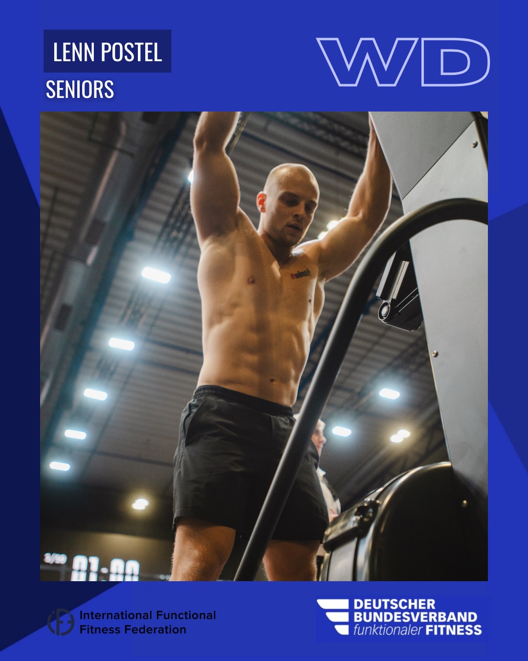 🇩🇪 Rückblick Weltmeisterschaft Seniors 🇩🇪
Vom 5. bis 7. Dezember standen in Vilnius, Litauen, auch unsere Seniors auf der Wettkampffläche. Die offene Altersklasse ist die Spitze unseres Sports und genau dort haben sich unsere Athlet:innen der internationalen Konkurrenz gestellt.
Drei Top 10 Platzierungen der Seniors zeigen uns, dass wir in der Spitze des Sports mithalten können!
Wir sind gespannt, wie die Entwicklung der deutschen Athleten und Athletinnen weiter geht.
✨ Das deutsche Seniors Team und die Platzierungen:
Julia Jakobsen, Platz 7
Vivien Marie Christian, Platz 13
Jana Geertz, Platz 16
Eric Zuchold, Platz 8
Karl Feldmer, Platz 10
Lenn Postel, aus gesundheitlichen Gründen ausgestiegen
Wir sind stolz auf euch! Dass ihr dem deutschen Team auf dieser Bühne ein so positives Gesicht verleiht!
Danke für euren Kampfgeist und euren Einsatz für unseren Sport.
📸 @joel_krue
#weltmeisterschaft #wm #nationalkader #seniors #bundesverbandfitness #FunktionaleFitness #FunctionalFitness #FitnessGermany #DBVfF #FitnessDeutschland #InternationalFunctionalFitness #iF3 #ifff