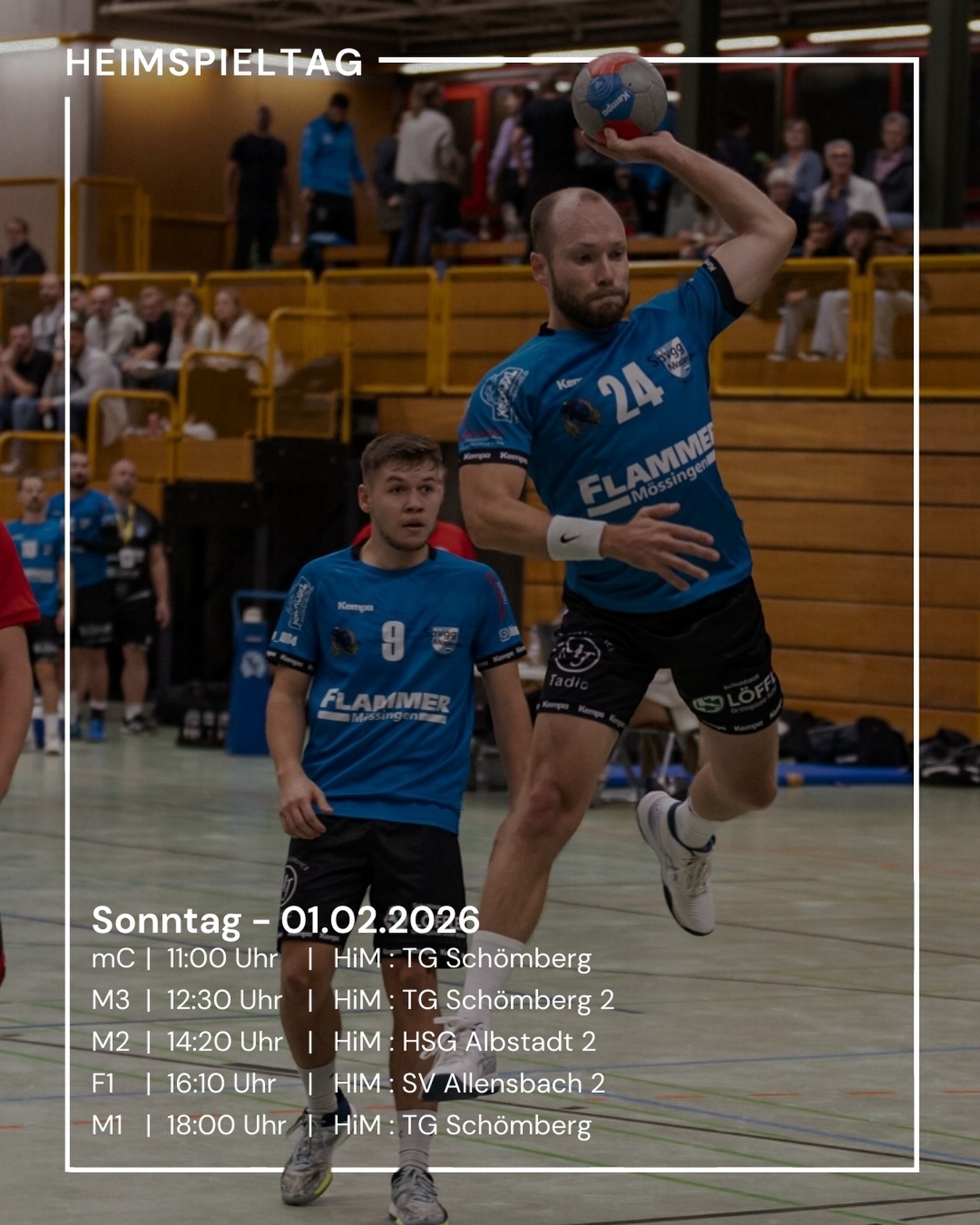 Heimspieltag in der Steinlachhalle!Den Auftakt macht die männliche C-Jugend, anschließend grei....