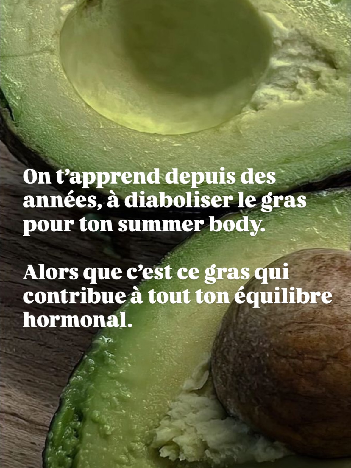 Question pour toi ?
quand tu regardes tes assiettes…
est-ce qu’il y a vraiment de la place pour le gras
ou est-ce que tu l’évites encore un peu ? ?
Si tu as appris des choses, soutiens moi et met un petit like, un petit commentaire ou partage mon travail ??
mercii !
| graisses alimentaires, bonnes graisses, équilibre hormonal, hormones féminines, santé hormonale, corps féminin, oméga 3, EPA DHA, nutrition féminine, cycle menstruel, naturopathie, santé naturelle |