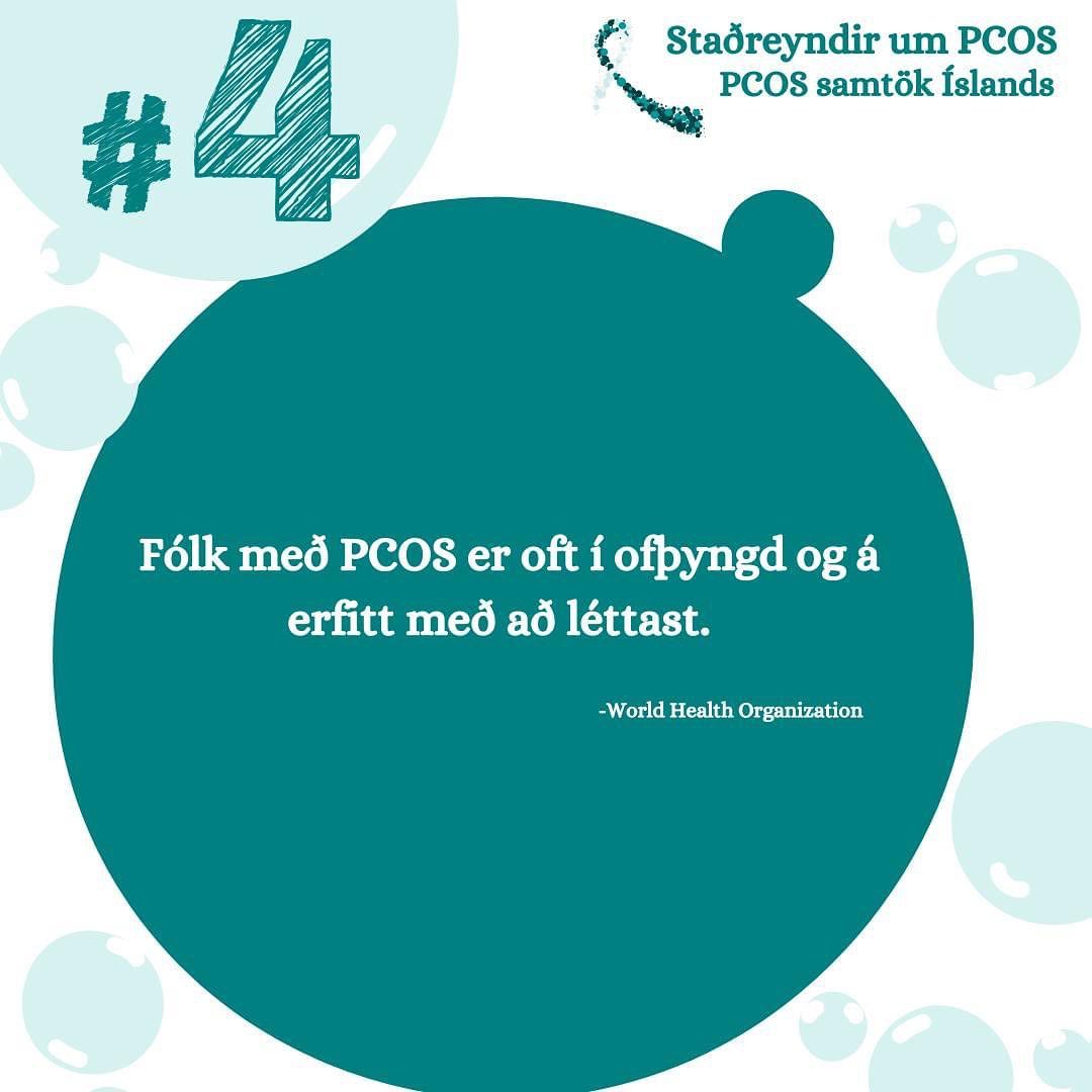 Við birtum eina staðreynd á dag um PCOS út september!
Númer fjögur!
Heimild: https://www.who.int/news-room/fact-sheets/detail/polycystic-ovary-syndrome#:~:text=Polycystic%20ovary%20syndrome%20(PCOS)%20affects,a%20leading%20cause%20of%20infertility. #pcos #pcosawarenessmonth