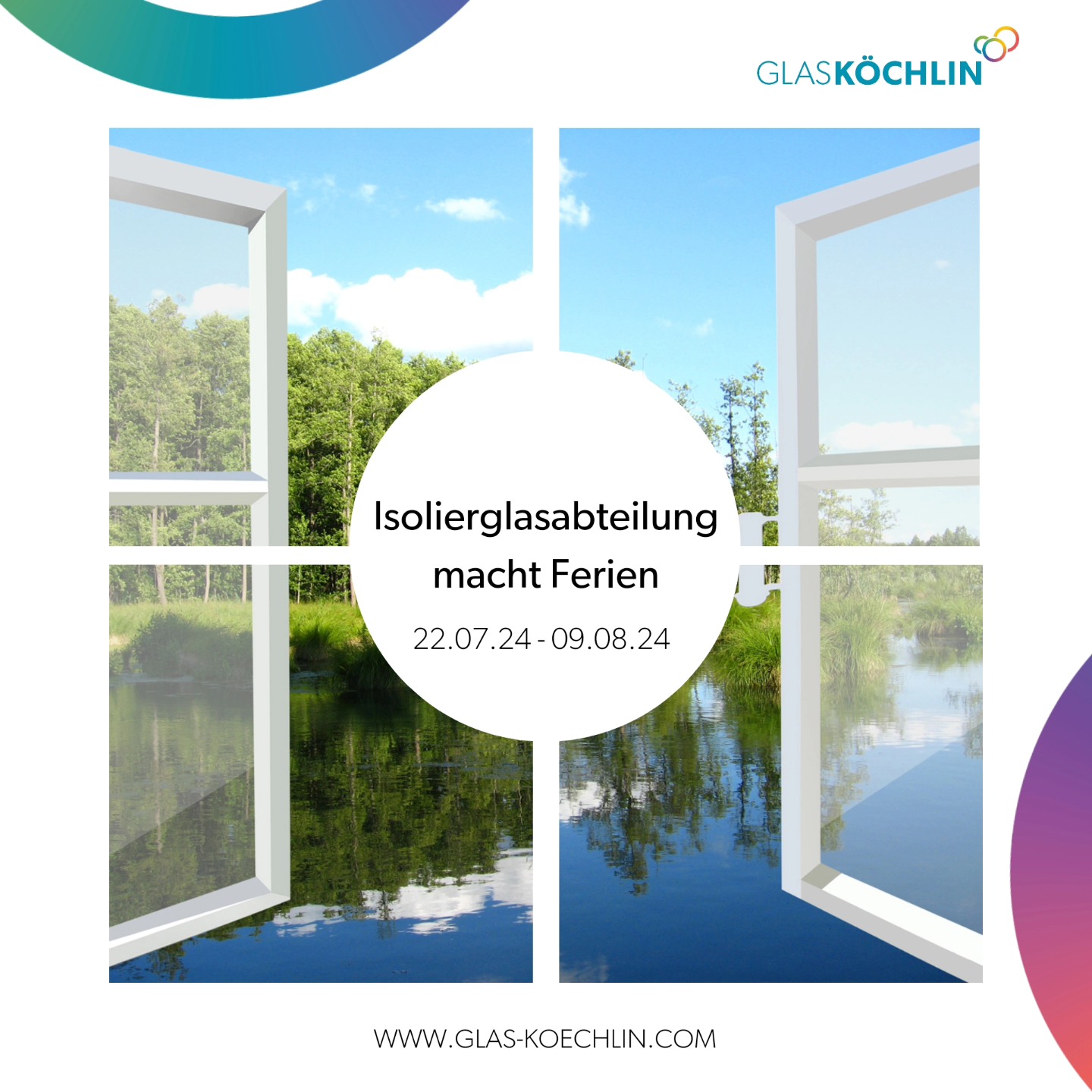 ? Ferienankündigung für unsere Isolierglasabteilung ?
Unsere Isolierglasabteilung ist vom **22.07 bis 09.08** in den Ferien. Für **Expresslieferungen** in dieser Zeit stehen wir dir jedoch gerne zur Verfügung! ?✨
Keine Sorge – unsere Teams in den Bereichen **Büro, Logistik, Zuschnitt, CNC und Schleiferei** sind wie gewohnt für dich da. Wir freuen uns auf deine Anfragen!
#service #ferienzeit #ImmerFürEuchDa #isolierglas #glas #flachglas #glasköchlin #glaskoechlin