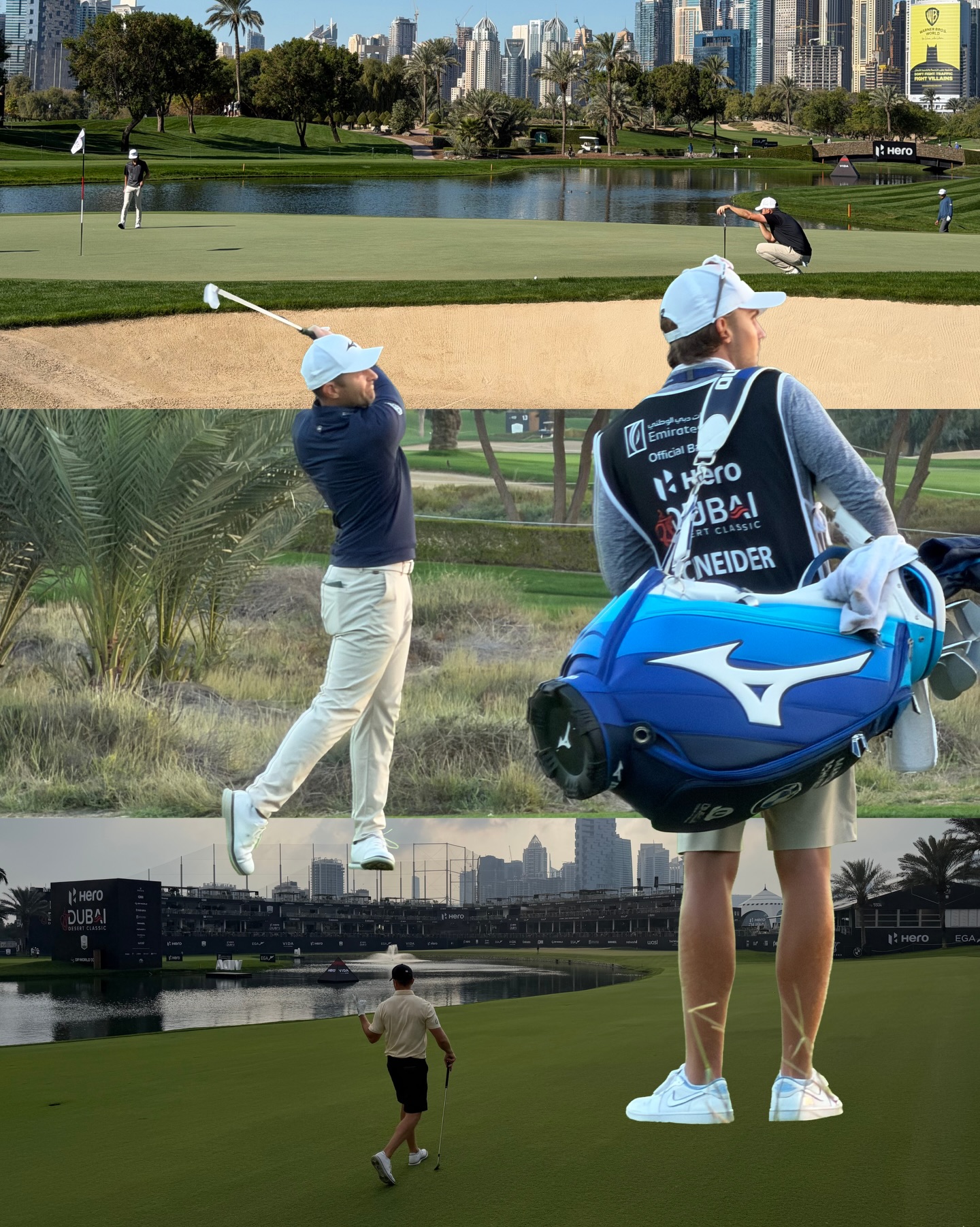 weekend golf in the desert ☑️@dubaidcgolf @emiratesgc @dpworldtour