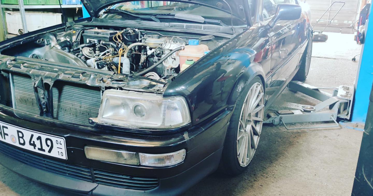Erste Anpassung auf dem #cabriolet #saisonstart #april #19zoll #linsenscheinwerfer #diesel #dieselpower #garrett #turbo #wagnerladeluftkühler #audis2