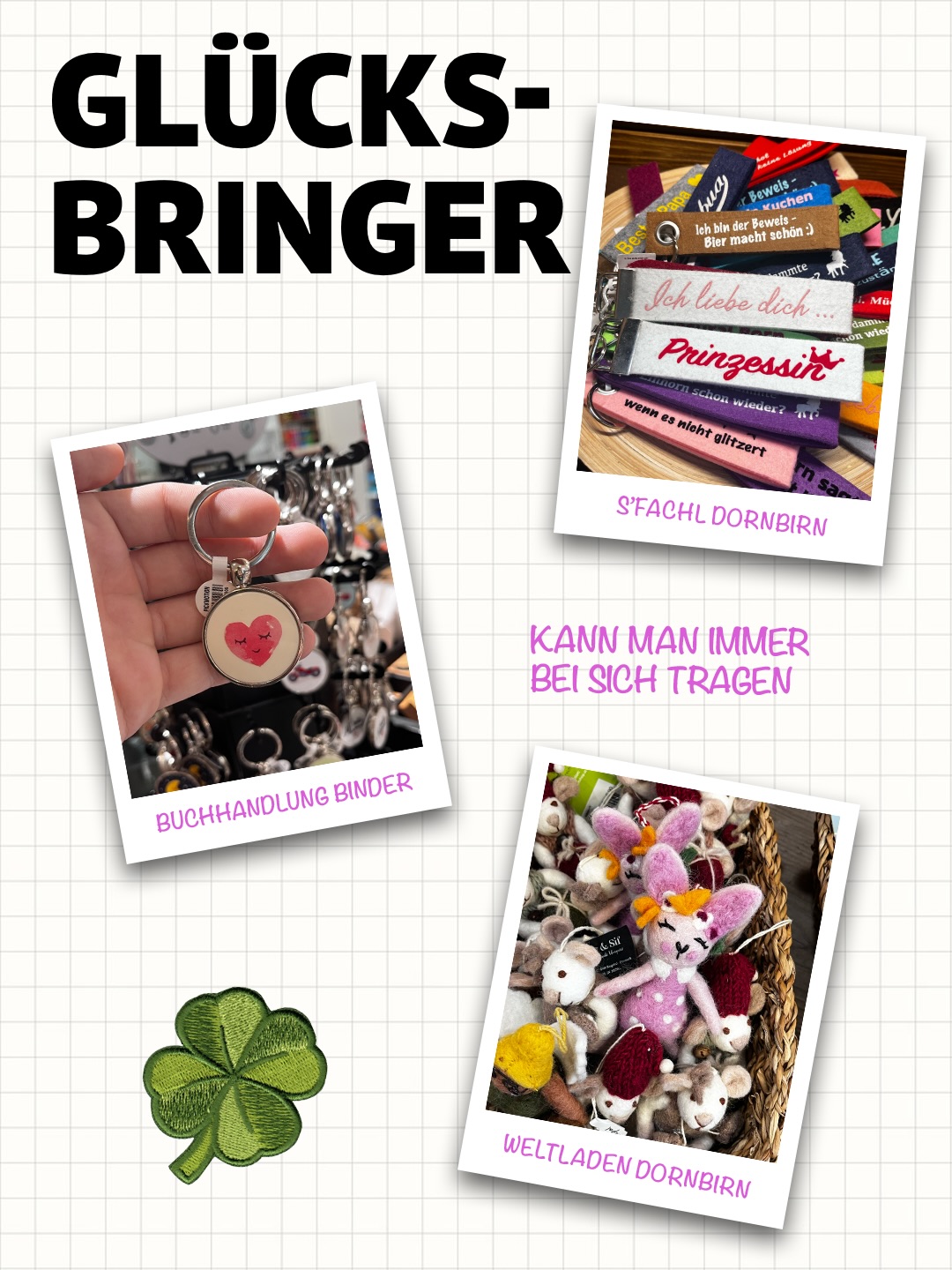 💘 Valentinstag steht vor der Tür!
Du suchst noch nach einer Geschenkidee?
Bei unseren Inside Mitgliedern findest du liebevolle, besondere Geschenke – lokal & mit Herz.