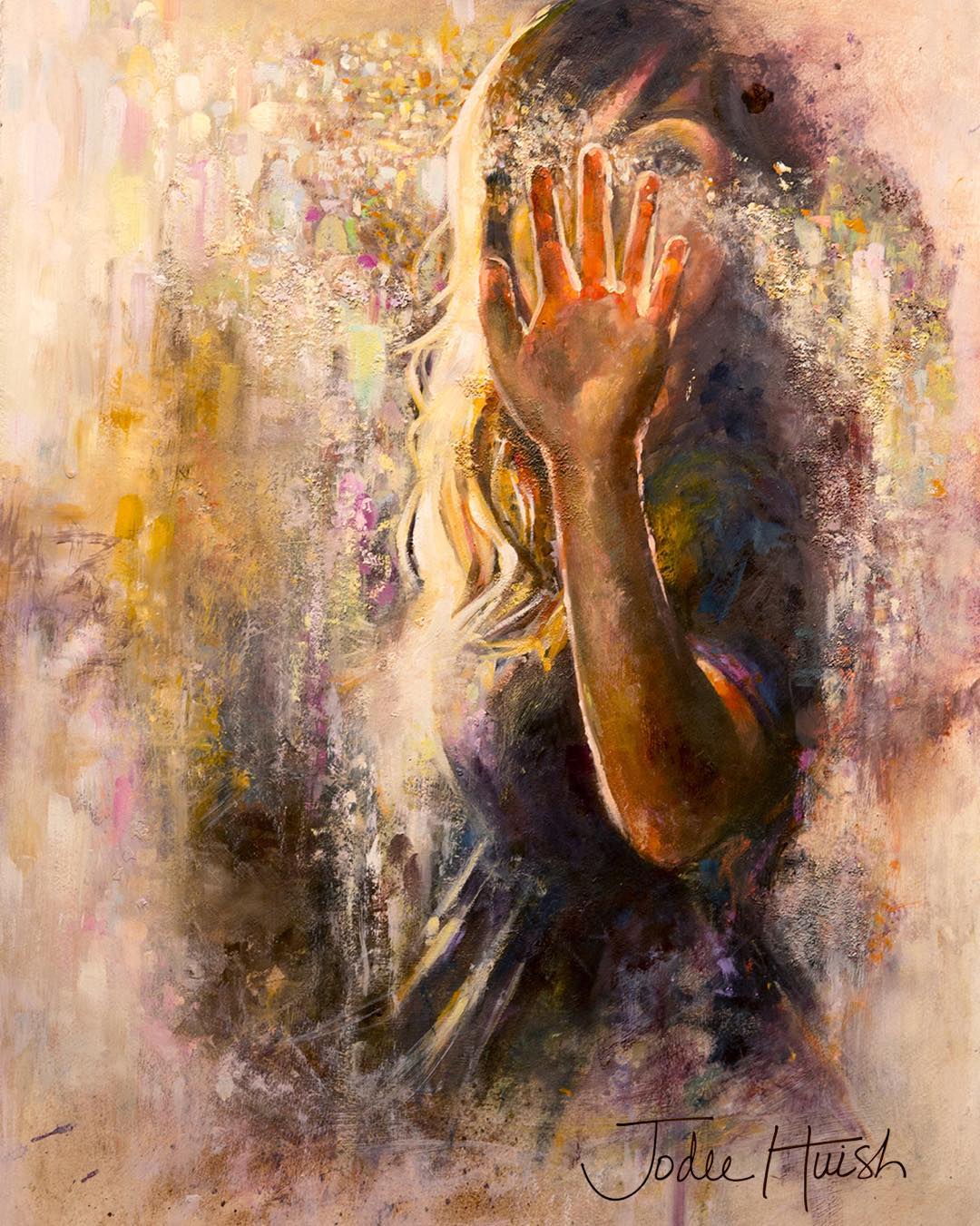 "Glorious"
24x30 Ink and Oil on Paper
This piece has a very special place in my heart...there are so many things to say as an artist and so many different ways of saying it. I was searching for who I am as an artist. I struggled and toiled through this piece breaking through to really begin to discover my place in art. I talk to so many women who are trying to discover who they are and what they want to do. Young kids to teens to adults are told what to be by messages on social media and the world. To those of you who don't yet know who you are and what you have to offer the world...it's already inside of you and waiting to be discovered! To those of you who do know...never forget because you are a powerful light to others... There are times when you might feel aimless
You can't see the places where you belong
But you will find that there is a purpose
It's been there within you all along and when you're near it
You can almost hear it
It's like a symphony just keep listenin'
And pretty soon you'll start to figure out your part
Everyone plays a piece and there are melodies
In each one of us, oh, it's glorious
You will know how to let it ring out as you discover who you are
Others around you will start to wake up
To the sounds that are in their hearts
It's so amazin', what we're all creatin'
-David Archuleta Glorious
#glorious #jodeehuishart #discoverwhoyouare