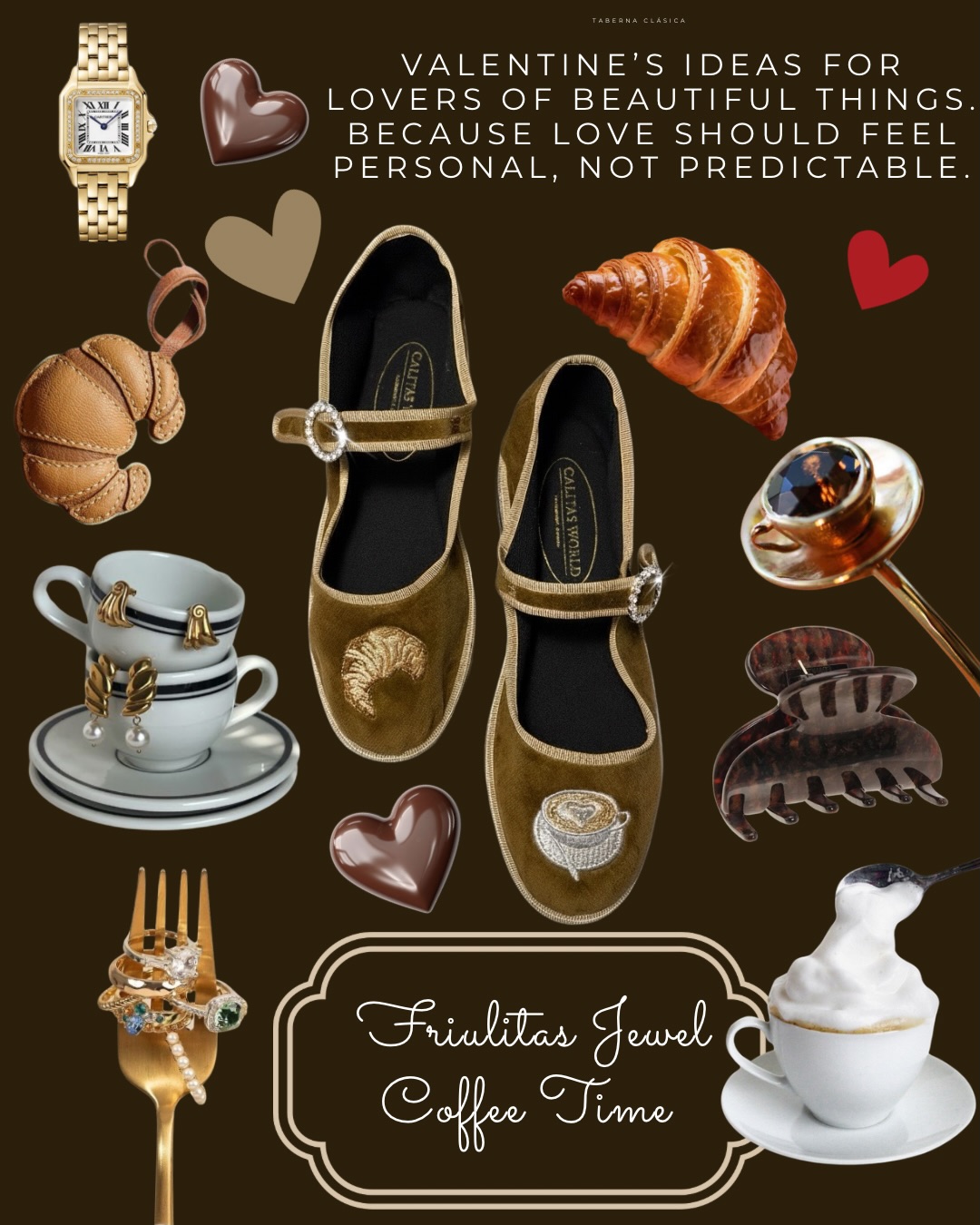 Valentine’s gift ideas for February 14th ?✨ curated for lovers of beautiful things.
The kind of love that lives in small rituals, soft moments and thoughtful details ??↔️
A coffee shared slowly ☕️✨
A glass of champagne just because ??
A martini at golden hour ??
Jewels with a story. Chocolates chosen with care ?
Little objects that feel personal, not predictable ✨
And somewhere in between it all, a pair of Friulitas ??↔️
Quietly elegant. Effortlessly charming. Made to be worn at home, out for coffee ☕️ or wherever love decides to take you ?
Because the most memorable gifts are not loud ✨
They are meaningful, timeless and chosen with intention ??
✨