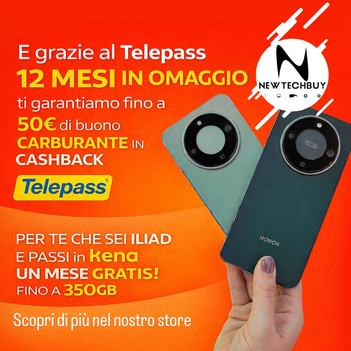 ? SUPER OFFERTA HONOR ?
? HONOR Magic 8 Lite
? Anziché 379,99€
? ORA 329,99€
? In più con Telepass
✅ 12 MESI IN OMAGGIO
⛽ Fino a 50€ di BUONO CARBURANTE in CASHBACK
? SE SEI CLIENTE ILIAD
e passi in Kena
? UN MESE GRATIS
? Fino a 350GB
Offerta bomba solo da noi ??
? Ci trovi in Corso Umberto I n31 – Cosenza
? WhatsApp 3473749419
#Honor #HonorMagic8Lite #Offerta #Cashback #Telepass Kena Cosenza Smartphone NewTechBuy Promo 350GB TantoResiste ?