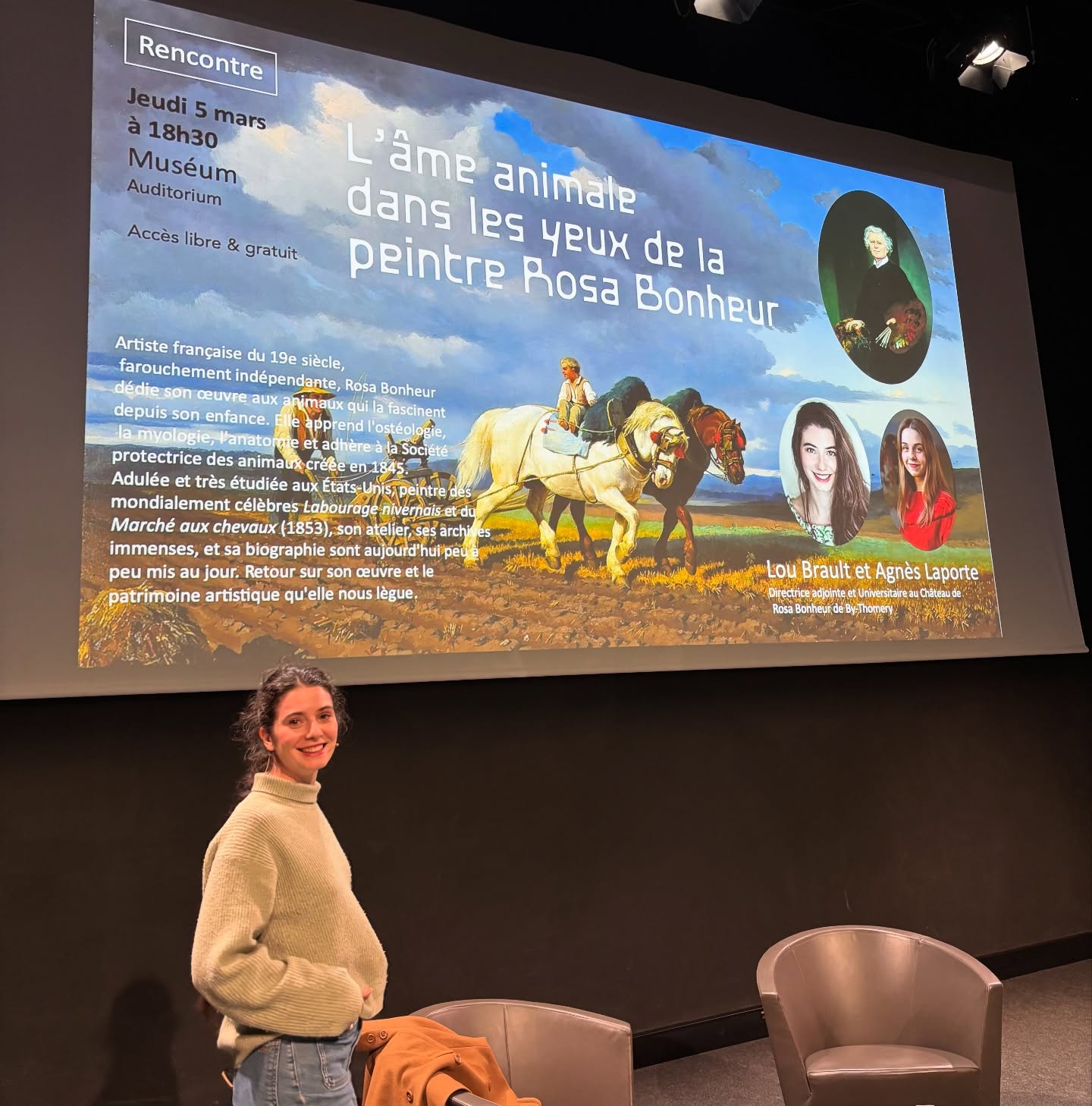 Hier nous étions au @museumtoulouse pour parler de Rosa Bonheur et de nos travaux de recherches dans leur auditorium ☺️
Une belle opportunité qui nous a été offerte par Meryem Ouertani et toute l’équipe du Muséum. Merci pour ce bel échange
#rosabonheur #museum #conference #chateaurosabonheur #recherche