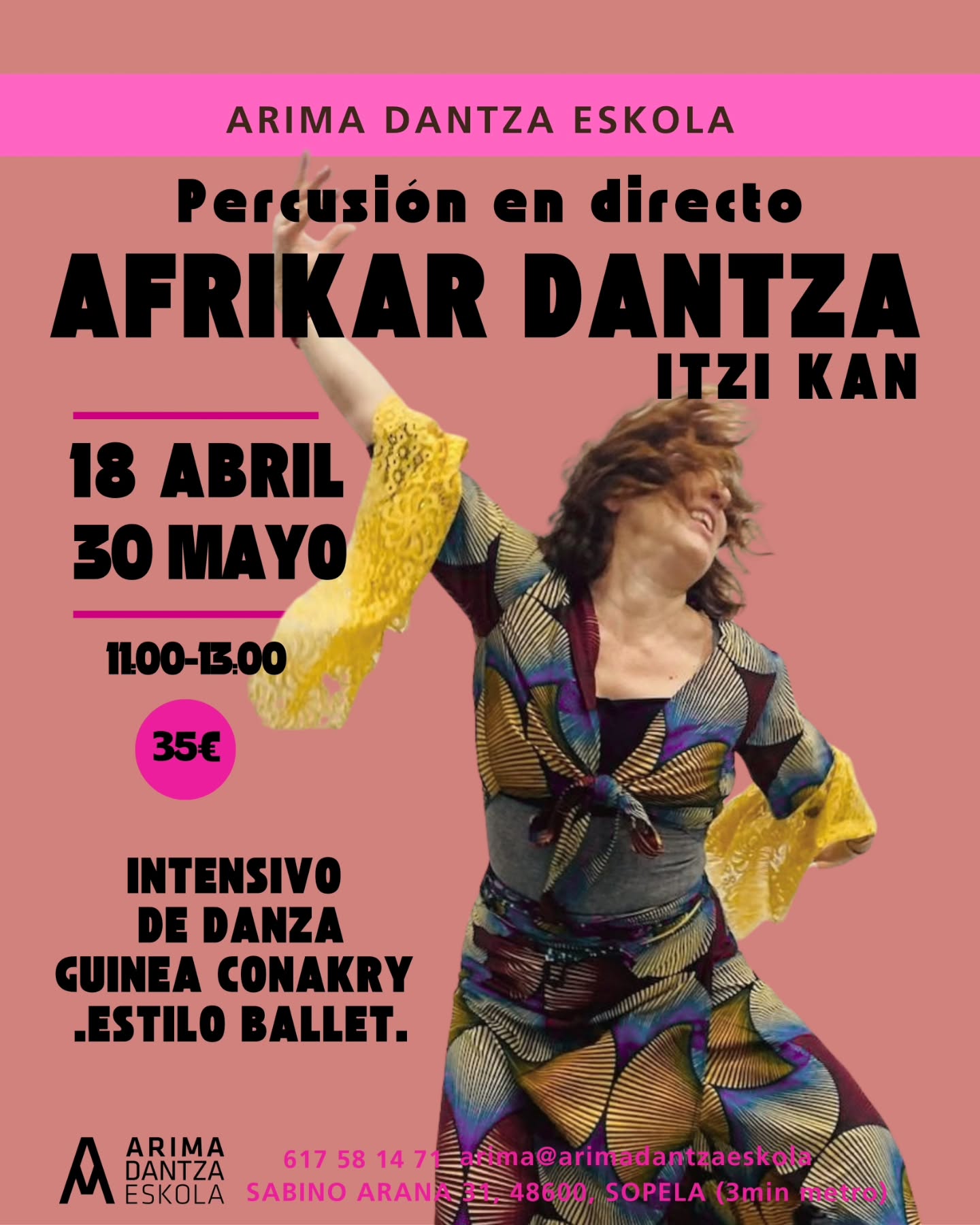 PRÓXIMAS FECHAS DE DANZA AFRICANA CON @itzi_kan!
MÚSICA EN DIRECTO
Reserva tu plaza!
Animatu zaitez!
#danzaafricana
#danzaafricanabizkaia@danzaafricanagetxo#danzaafricanasopela