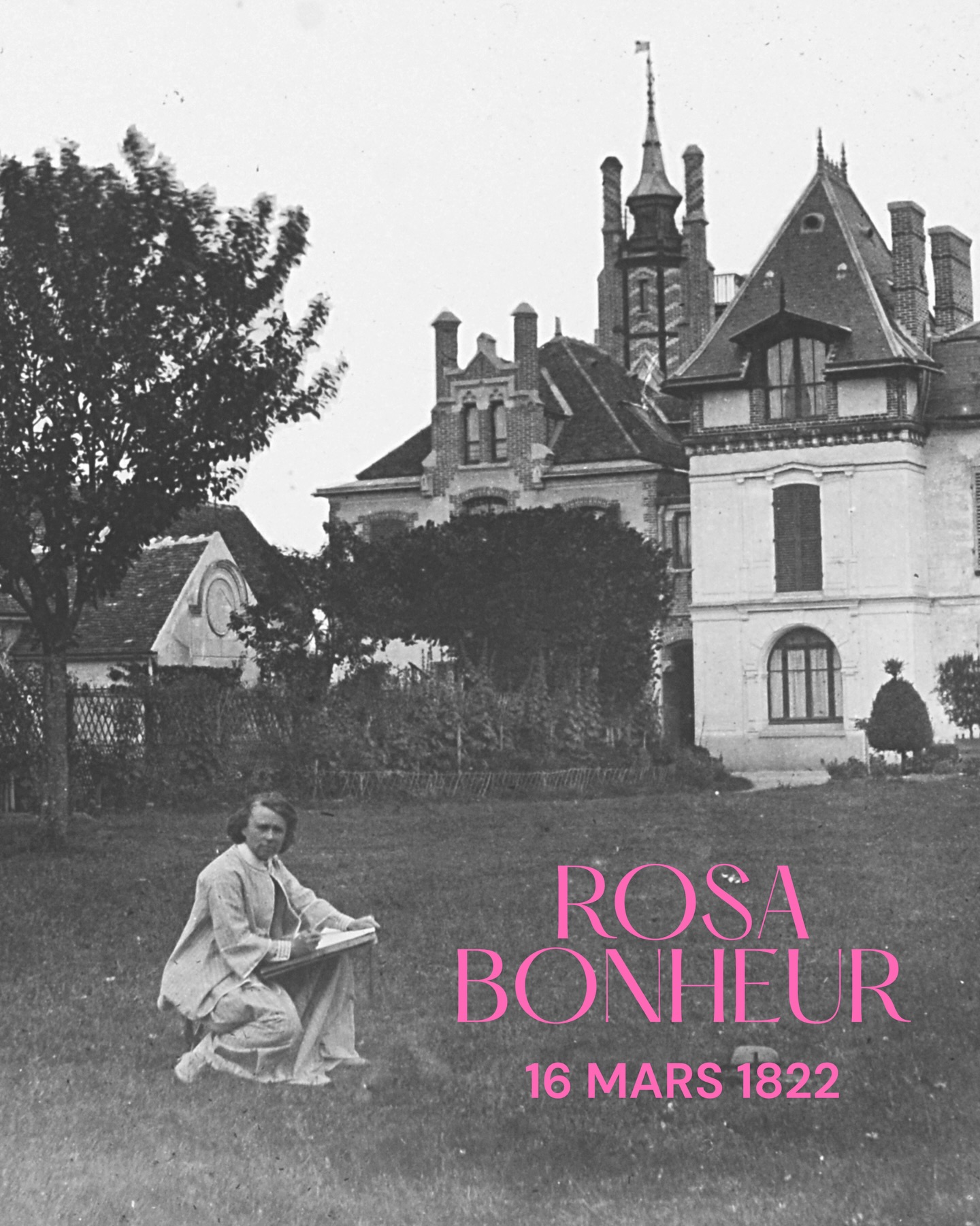 Aujourd’hui nous célébrons les 204 ans de Rosa Bonheur !
Née à Bordeaux le 16 mars 1822, Rosa Bonheur est devenue une pionnière et un véritable modèle de réussite.
Elle a été la figure de proue que la scène artistique, en particulier dans la peinture animalière.
Elle a ouvert la voie du possible à de nombreuses jeunes filles qui ont décidé de suivre son chemin et de poursuivre une carrière.
Rosa, merci !
#rosabonheur #chateaurosabonheur #museerosabonheur #womeninart #femmeartiste