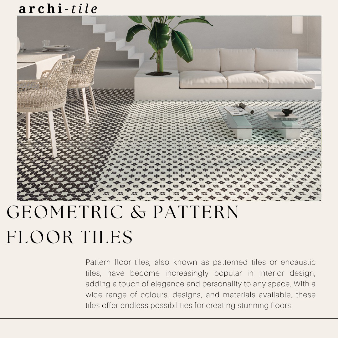 Step into a world of elegance with pattern floor tiles.
-
-
These captivating designs bring a touch of personality to any space, creating stunning floors that leave a lasting impression.
-
-
From the classic allure of herringbone to the exotic charm of Moroccan patterns, there's a style for every taste. Explore the beauty of pattern floor tiles and unleash your creativity. #PatternFloorTiles #FlooringInspiration #InteriorDesign #HomeDecor #TileDesign #StylishSpaces #trend #eras #theweeknd #trendingnow