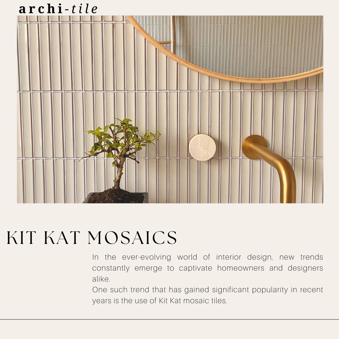 ✨ Elevate your interior design game with Kit Kat mosaic tiles! ✨
-
-
-
-
Their sleek and elongated profile adds a contemporary charm to any space. Discover the endless pattern possibilities and create a modern masterpiece in your home. ?✨ Unleash your creativity and transform your living spaces with these captivating tiles. Get inspired! ?? #KitKatMosaicTiles #InteriorDesignTrends #ModernElegance #instatrend #trendy #instatrendy #instagood #kitkat #tiktok