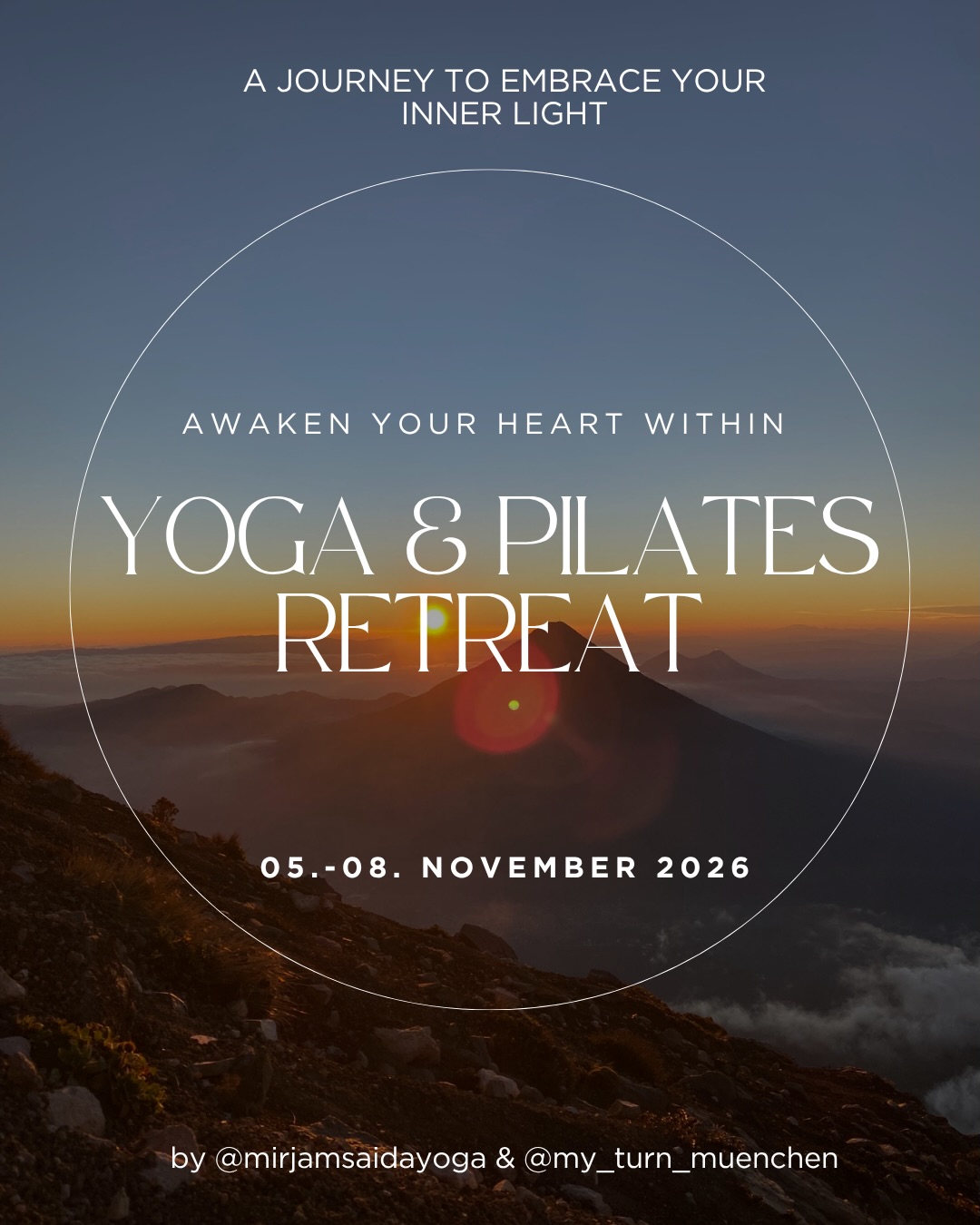 BOOKING IS OPEN ? | weil es einfach so besonders war, gehen wir in die nächste Runde!
Gemeinsam mit @anjuska.d laden wir dich zu unserem vierten Yoga & Pilates Retreat in Garmisch-Partenkirchen ein – unter dem Motto AWAKEN YOUR HEART WITHIN | a journey to embrace your inner light.
Eine Reise aus dem Außen nach innen.
in deinen Körper.
in deine Ruhe.
in die Stille der Berge.
in Räume von bewusster Bewegung.
in Momente echter Verbindung.
in dein inneres Licht.
Eine Einladung, langsamer zu werden, loszulassen und dir selbst wieder näher zu kommen. ✨
Freu dich auf vier Tage voller sanfter Bewegung, bewusster Auszeit und Zeit für Dich: morgens Pilates mit Blick auf die Berge, danach ein ausgiebiger Brunch, Spaziergänge in der klaren Bergluft, Sauna, Stille oder kreatives Sein – und am Abend Yoga, Meditation oder eine Kakaozeremonie, um den Tag ruhig ausklingen zu lassen.
Unsere Unterkunft @heimat1883 ist ein Ort zum Ankommen – voller Wärme, Geborgenheit, und diesem warmen, holzigen Duft, der dich sofort zur Ruhe kommen lässt. Eingebettet in die Berge entsteht hier ein Raum, in dem Körper, Geist & Seele wieder in Balance finden dürfen.
Details:
? 05.-08. November 2026
@heimat1883 | Garmisch-Partenkirchen
Mehr Infos über den Link in Bio.
? Early Bird Angebot für die ersten 4 Plätze
Wir freuen uns sehr auf diese gemeinsame Zeit mit dir. Und noch mehr, wenn du Teil davon bist. ?
Von Herzen,
Mirjam & Anjuska
#retreat #yogaretreat #pilatesretreat #zeitfürdich #reconnect