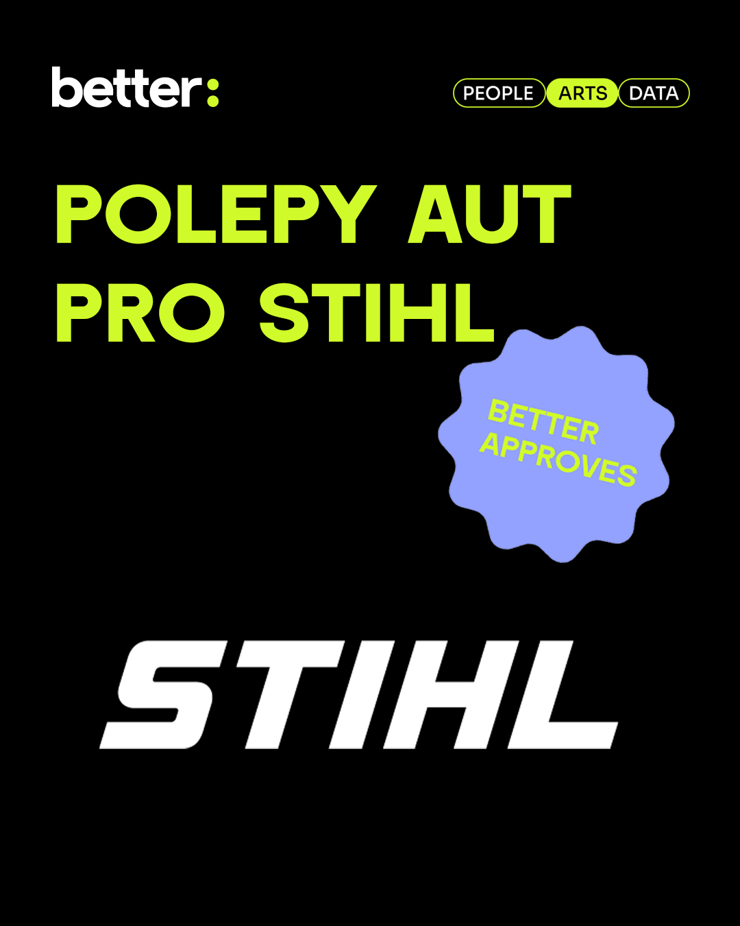 Obrandovali jsme novou flotilu našeho klienta @stihl_czech . 🚘 Žádné patvary, žádné vybledlé barvy. 🔝 Jen účinná ochrana proti poškození s až 7letou výdrží a blesková realizace díky tisku na vodní bázi. ✅
A co vy, máte už obrandovaný firemní vůz?
#casestudy #marketing #agenturabetter
