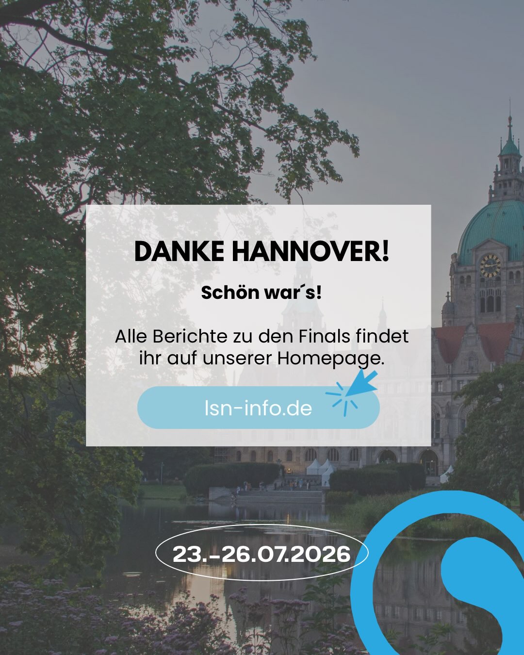 Finals-Feeling auch abseits des Beckens🤗
Vier Tage lang war der LSN auf der VGH Finals-Meile am Maschpark vertreten…
Von Mitmachaktionen über Challenges bis hin zu Begegnungen mit unseren Athlet:innen: auf der Finals-Meile war für Klein und Groß einiges dabei! 💦
Danke an alle, die unterstützt, vorbeigeschaut oder mitgemacht haben…und natürlich danke @die_finals für die besondere Finals-Atmoshpäre in der Stadt! 🤝🏼
Swipe durch unseren Highlights und erfahre, was alles bei uns am Stand los war…
#diefinals2026 #vghfinalsmeile #diefinals #lsn #diefinalshannover