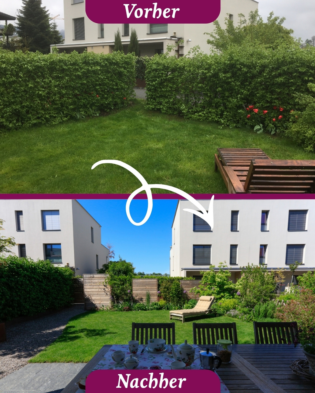 „Dafür ist unser Garten zu klein.“
Diesen Satz hören wir erstaunlich oft.
Dabei braucht ein Garten nicht mehr Fläche. Er braucht bessere Ideen.
Vorher war hier vor allem Rasen. Heute gibt es verschiedene Bereiche zum Entspannen, Essen, Gärtnern und Genießen.
Und plötzlich wirkt der Garten nicht kleiner – sondern lebendiger.
Denn die besten Gärten werden nicht in Quadratmetern gemessen.
Sondern in den Momenten, die man darin verbringt. 🌿
Hättet ihr gedacht, dass das derselbe Garten ist?
#gaertnervoneden #vorhernachher #kleinergarten #gartendesign #gartenideen