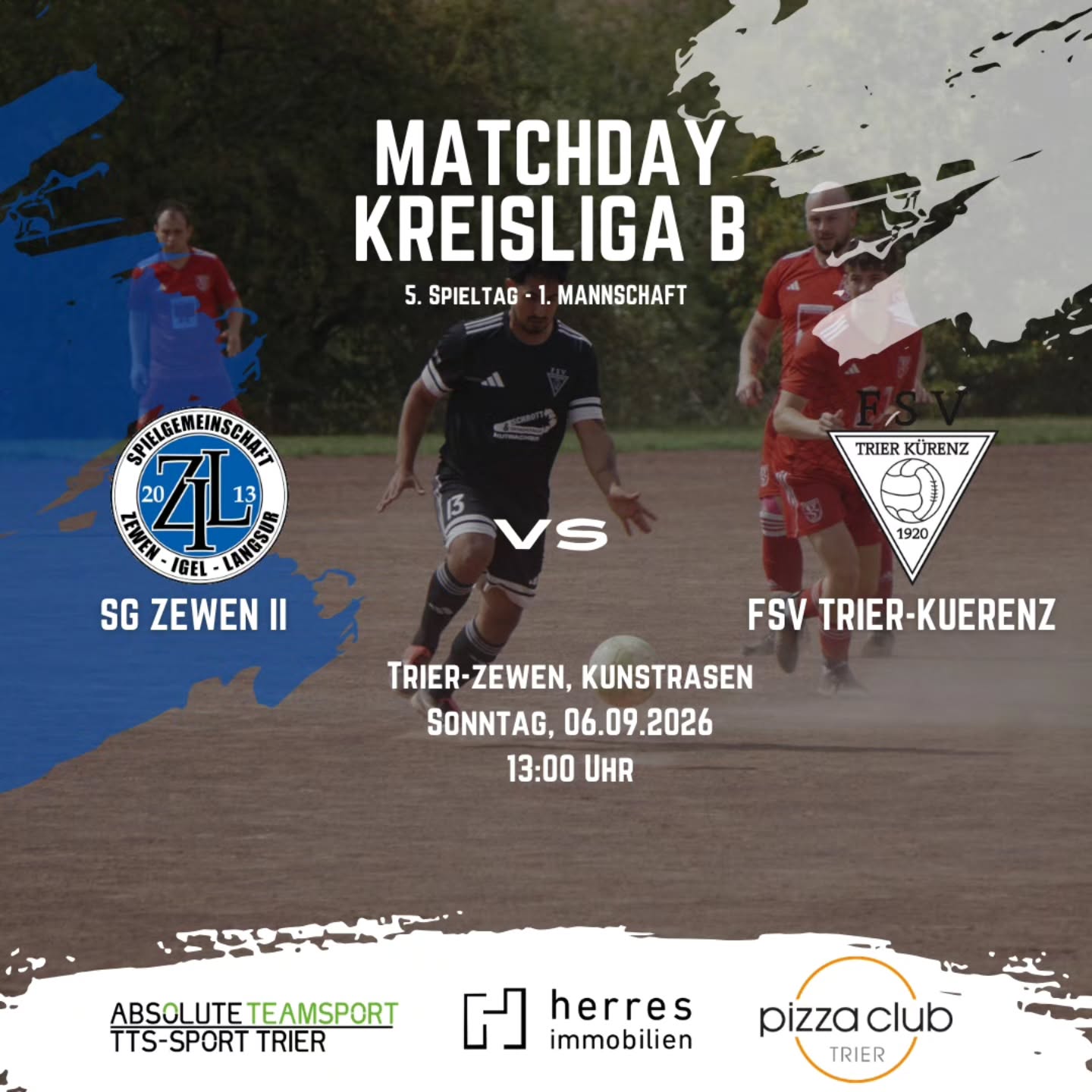 ⚪️Gemeinsamer Auswärtsspieltag in Zewen⚫️
An diesem Sonntag sind beide unserer Mannschaften auswärts in Zewen gefordert! ?⚽
Nach dem wichtigen Punktgewinn gegen Euren möchte unsere Zwote nun auch bei der Drittvertretung aus Zewen nachlegen und die nächsten Punkte einfahren. ?
Auch unsere Erste will endlich die ersten Punkte der noch jungen Saison holen und geht hochmotiviert in die Partie gegen die Reserve der @sg_zil ??
Kommt vorbei unterstützt unsere Jungs!
_____________
#matchday #auswärts #trier #oneteam #support
