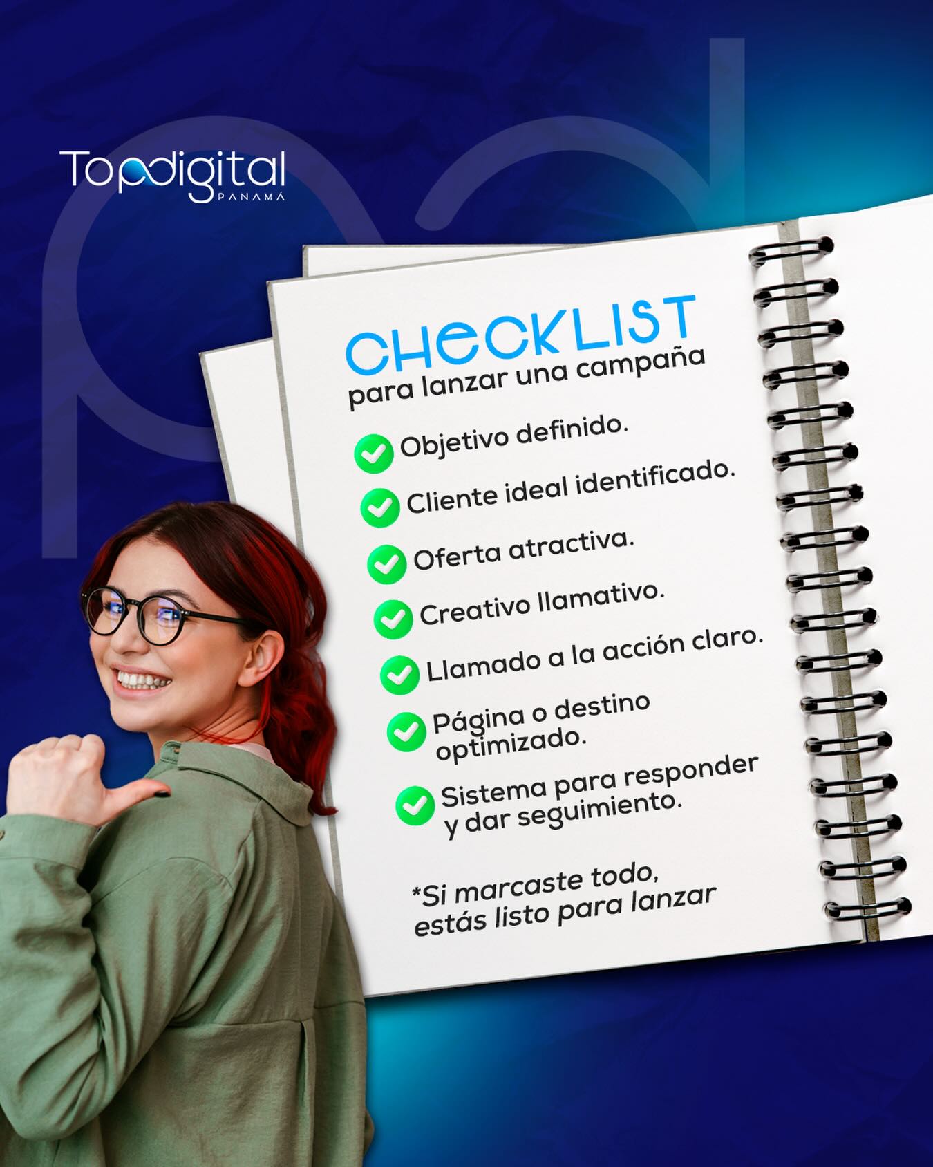 ✅📋 ChecklistAntes de lanzar una campaña hay una serie de puntos que no puedes pasar por alto. 🎯 Desde definir tu objetivo hasta revisar tu llamada a la acción, cada detalle cuenta. 🔎Guarda este checklist y úsalo como guía para que tu próxima estrategia tenga muchas más posibilidades de éxito. 🚀📈#MarketingDigital #EstrategiaDigital #PublicidadDigital #TopDigitalPanamá