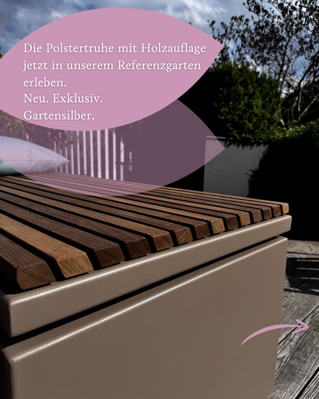 gartensilber entdecken – und 2026 noch 10 % Preisvorteil sichern. 🌿
Die handgefertigte Polstertruhe mit Holzauflage ist nur eines der besonderen gartensilber-Produkte, die Funktion und Gestaltung miteinander verbinden. Hochwertige Materialien, individuelle Maße, Farben und Ausstattungen machen jedes Stück passend zum jeweiligen Garten.
Und gartensilber kann noch mehr: Auch Wasserobjekte setzen besondere Akzente und bringen mit der Kombination aus Wasser, Metall und klaren Formen eine ganz eigene Atmosphäre in den Garten. 💧
Unser Tipp für 2026: Für gartensilber-Produkte gilt in diesem Jahr noch ein Preisvorteil von 10 %. Wer ohnehin über ein neues Ausstattungselement für den Garten nachdenkt, für den lohnt sich also ein genauerer Blick.
Die Polstertruhe könnt ihr außerdem direkt in unserem Referenzgarten erleben.
Welches gartensilber-Element wäre euer Favorit – Polstertruhe oder Wasser im Garten?
#gaertnervoneden #gartengestaltung #landschaftsgaertner #gartendesign #wasserimgarten