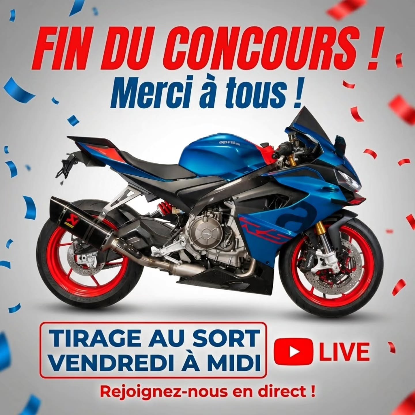 Ca y est! On est allé jusqu'à la fin du compte à rebours !
On vous donne rendez vous ce vendredi 9 octobre en live sur Youtube pour l'appel du gagnant !!!
Merci à tous!