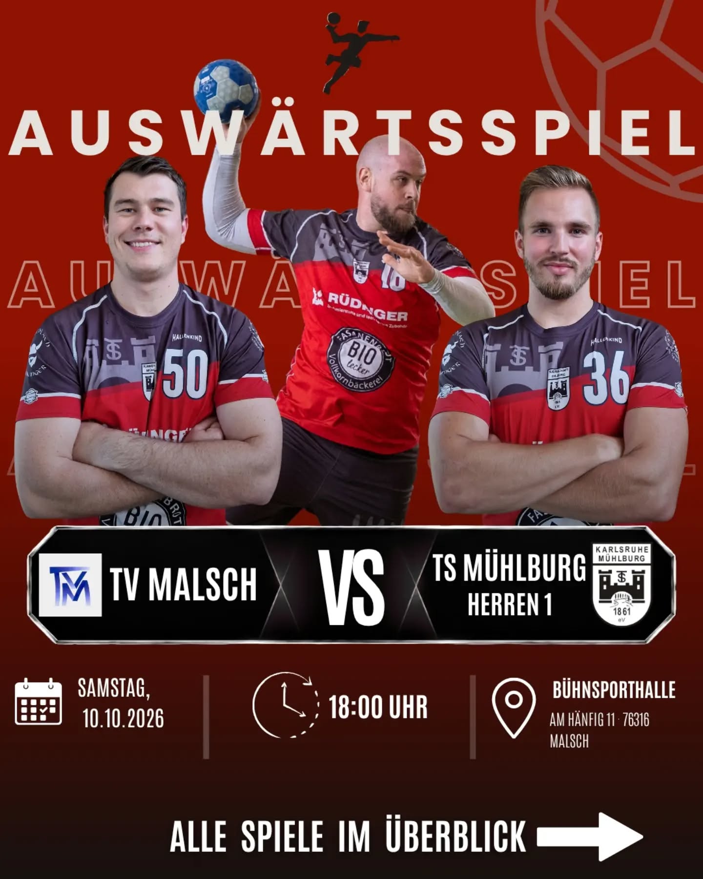 🔥 Auswärtswochenende! 🤾♂️
Dieses Wochenende bleibt unsere Festung leer, unsere Teams sind dafür in den Hallen der Region unterwegs! 🏟️
Wir wünschen allen Jugend- und Seniorenmannschaften viel Erfolg! 🍀💪
Und denkt dran: Jede Mannschaft freut sich über eure Unterstützung. Auch auswärts! 📣❤️
#auswärtswochenende #handball #gemeinsamstark #auswärtsstark