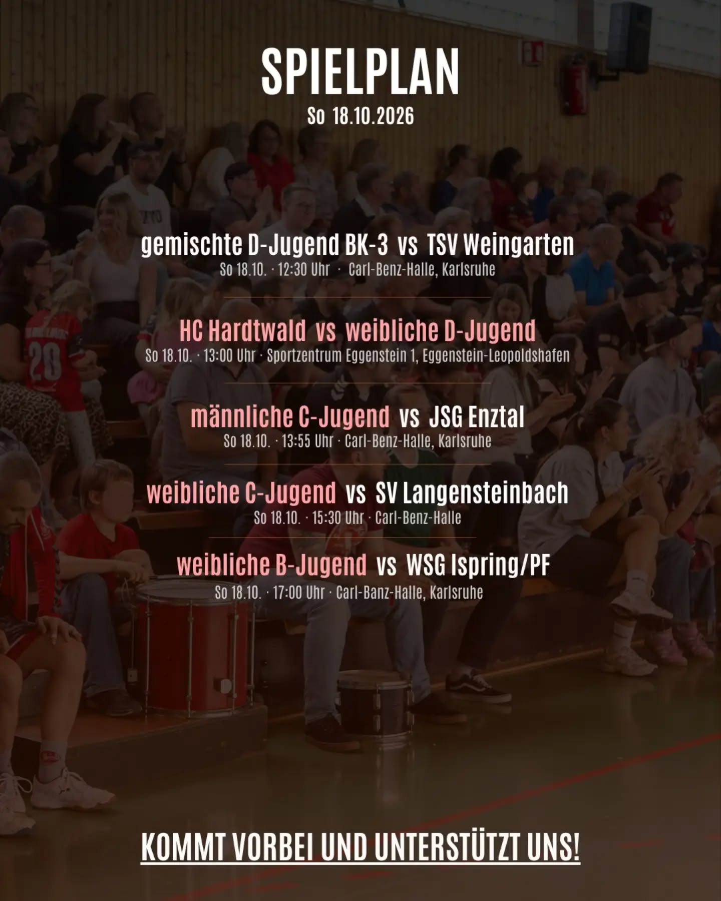 Heimspiel-Wochenende🔥🤾🏽
Es geht wieder los in der Festung🏰
Wir freuen uns auf jede Unterstützung auf der Tribühne😉🤘🏽
#handball #zuschauerliebe